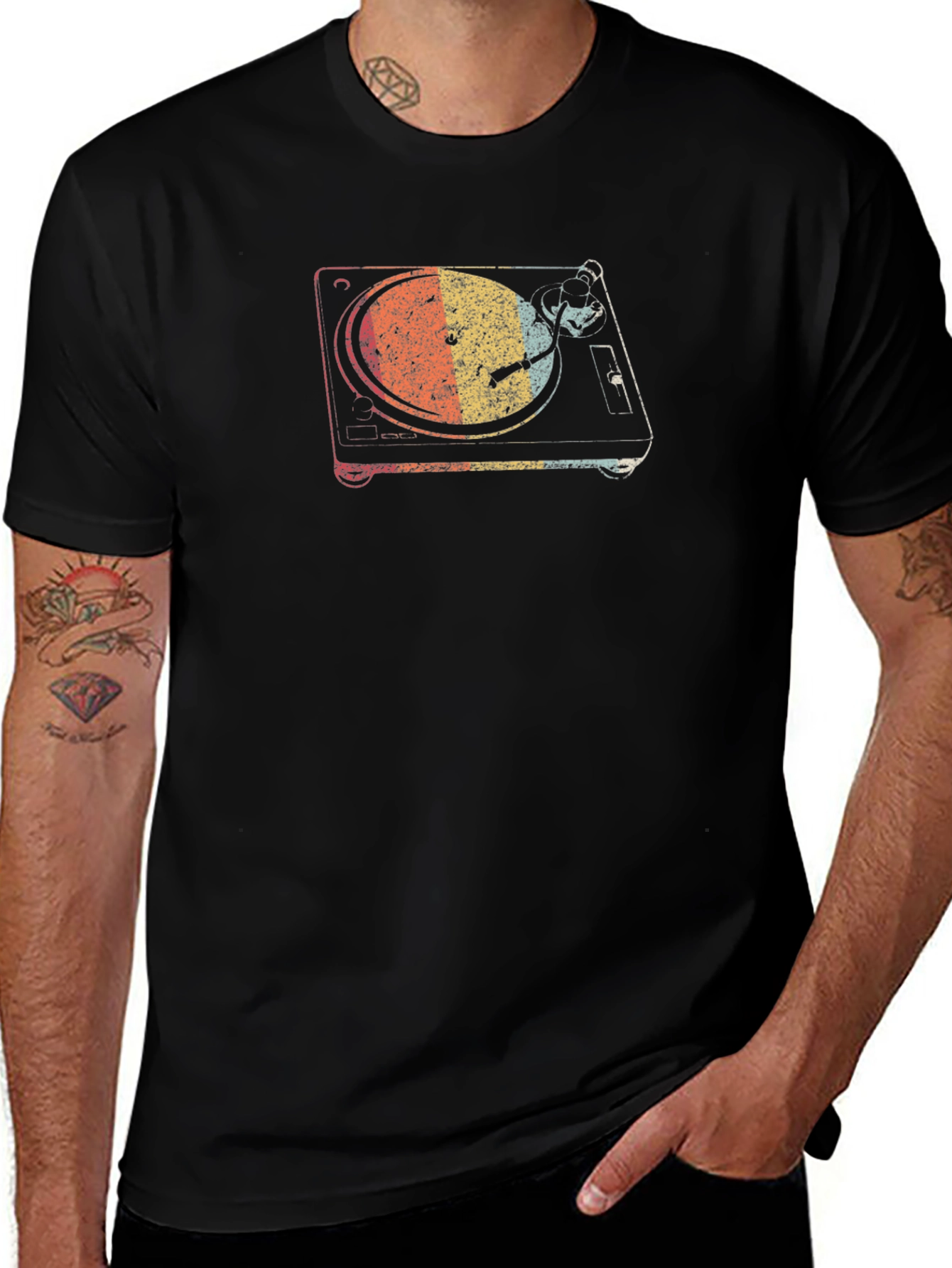 Variant 18 of Vintage Turntable T-Shirt - Retro DJ Music Tee