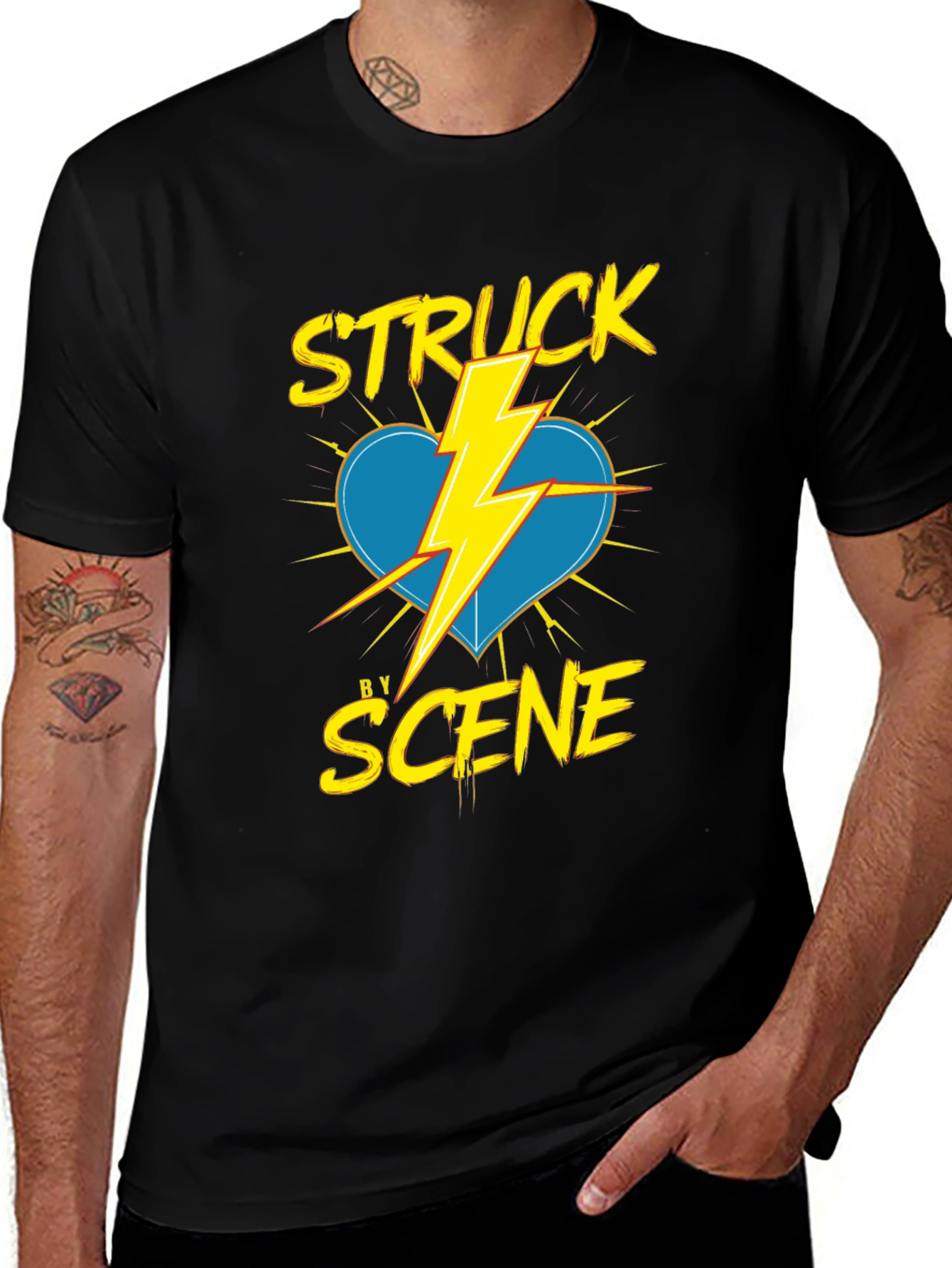 Variant 17 of Struck by Scene Black T-Shirt
