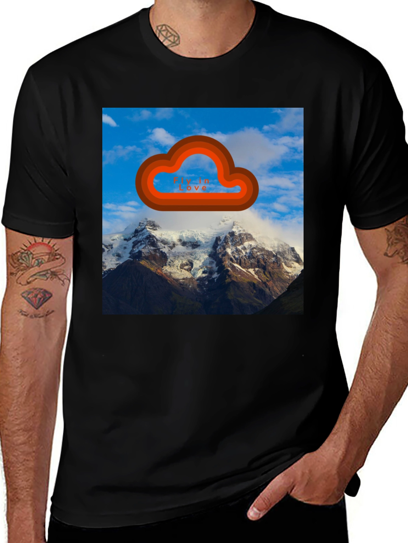 Variant 30 of Retro Mountain Cloud T-Shirt