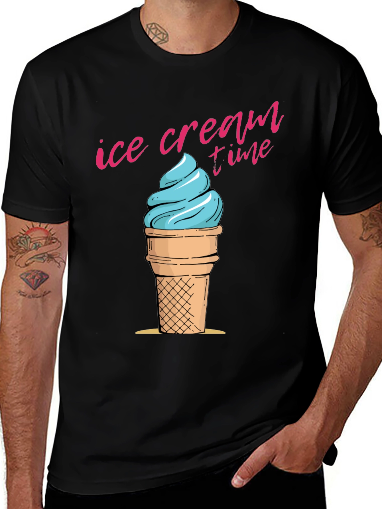 Variant 3 of Ice Cream Time Graphic Tee - Casual Comfort