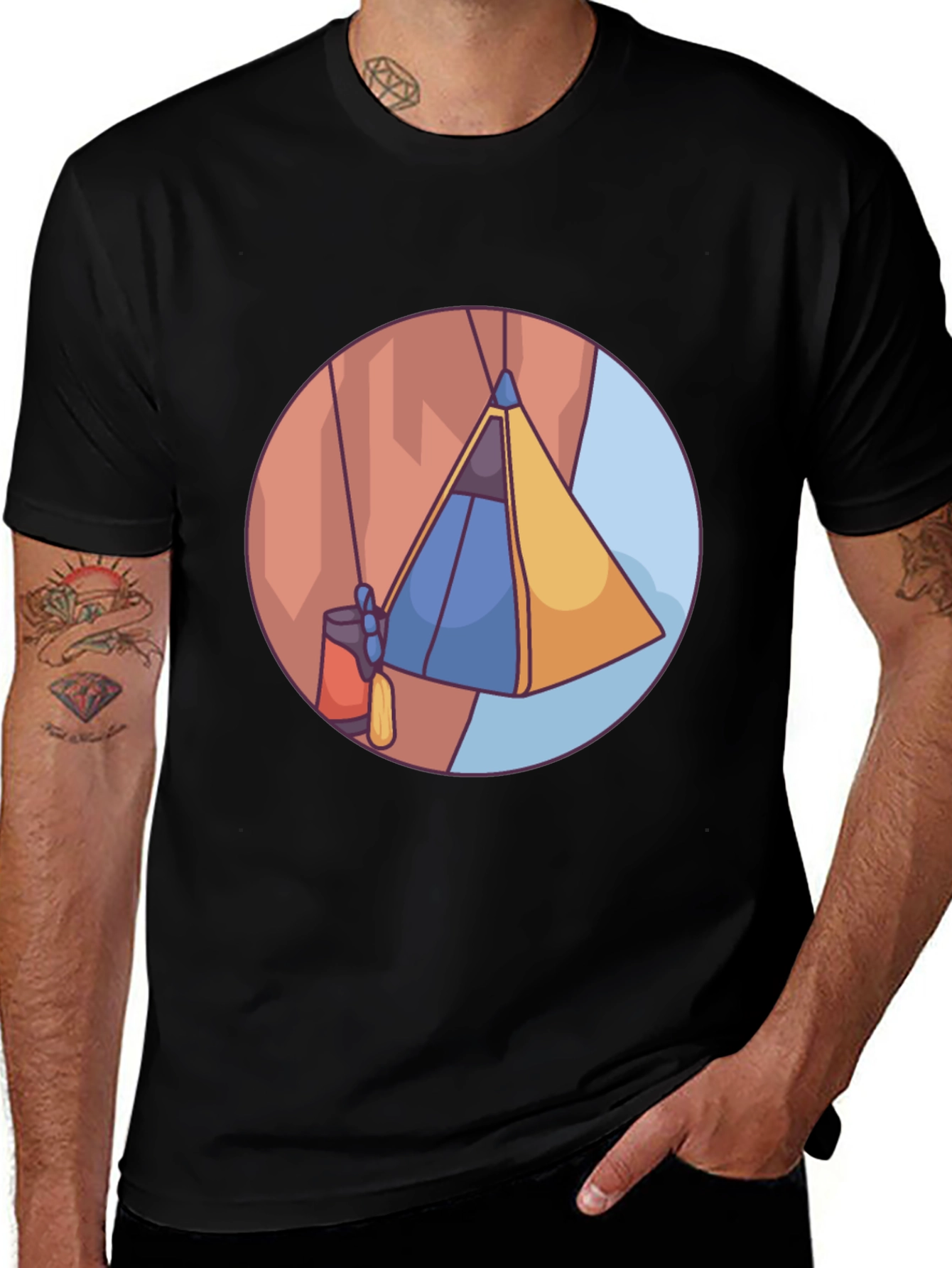 Variant 2 of Cliffside Tent T-Shirt - Adventure Ready