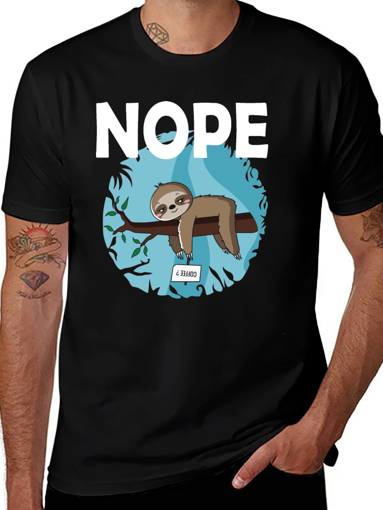 Variant 6 of Nope Sloth T-Shirt - Funny Lazy Animal Tee