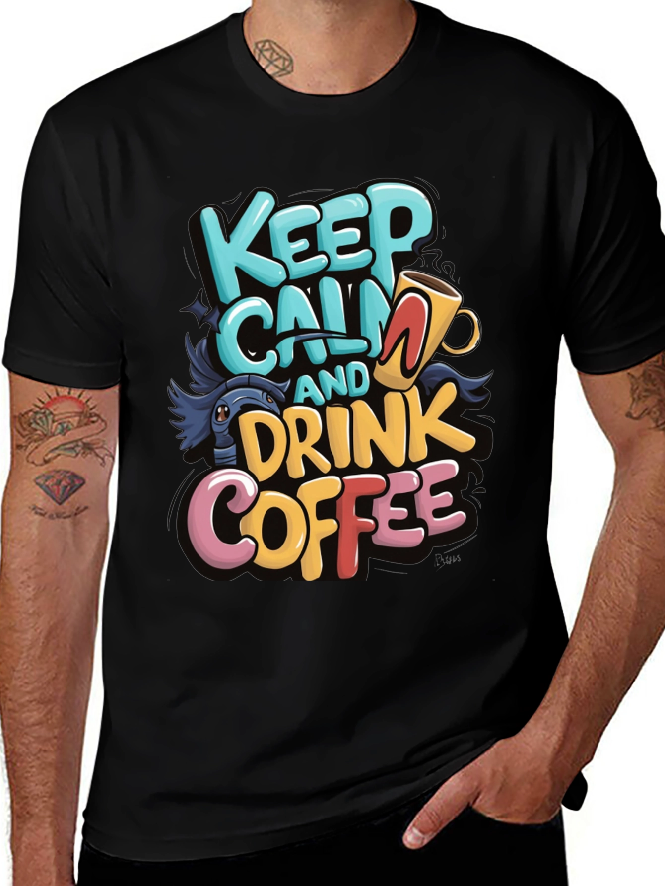 Variant 19 of Keep Calm and Drink Coffee Graphic Tee