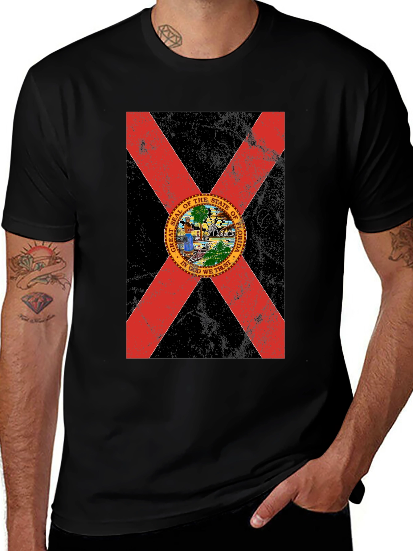 Florida State Flag Graphic Tee - Black