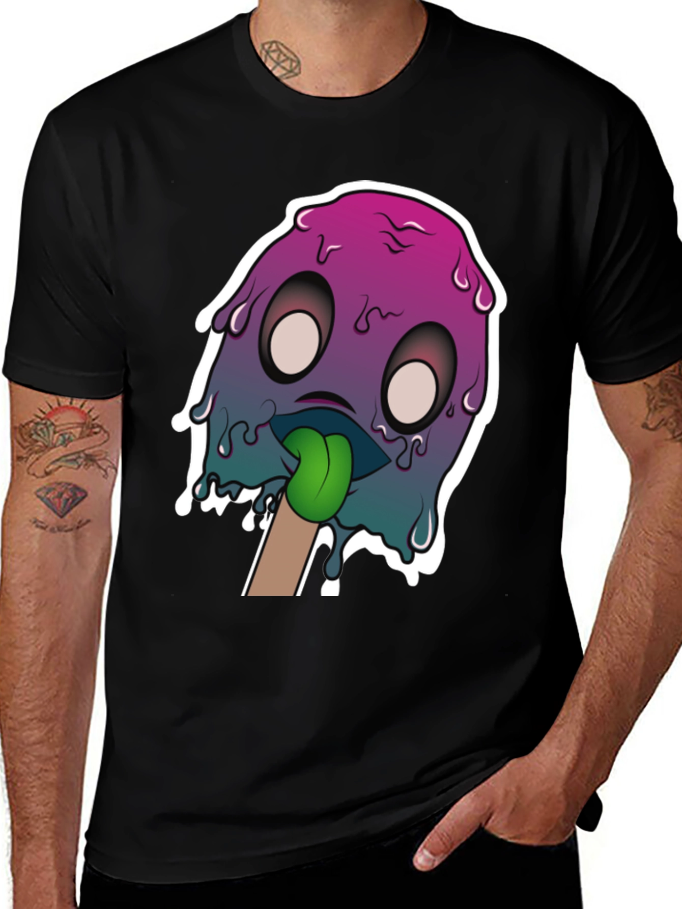 Variant 30 of Melting Monster Graphic Tee - Unique Design