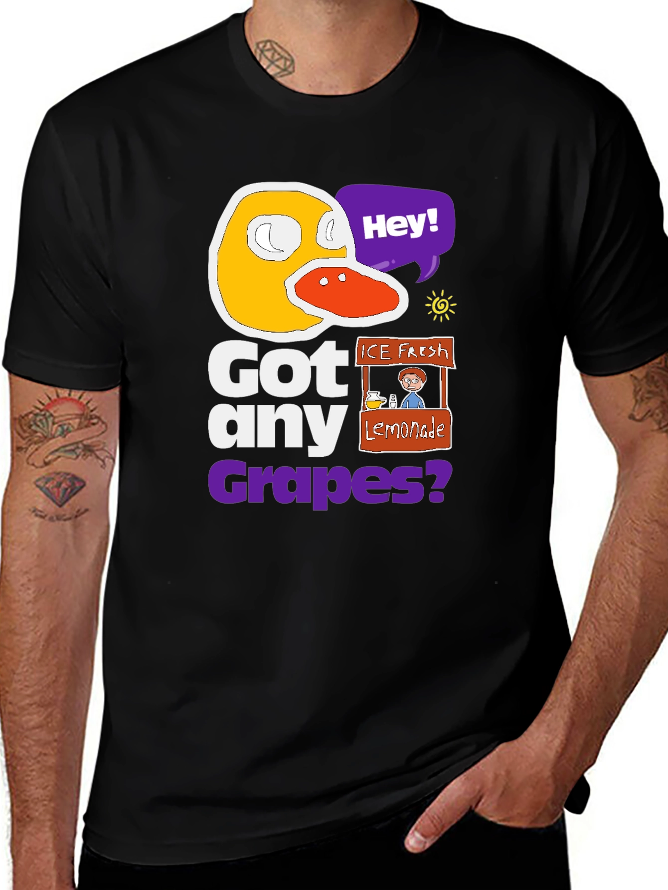 Variant 19 of Got Any Grapes T-Shirt - Funny Duck Design