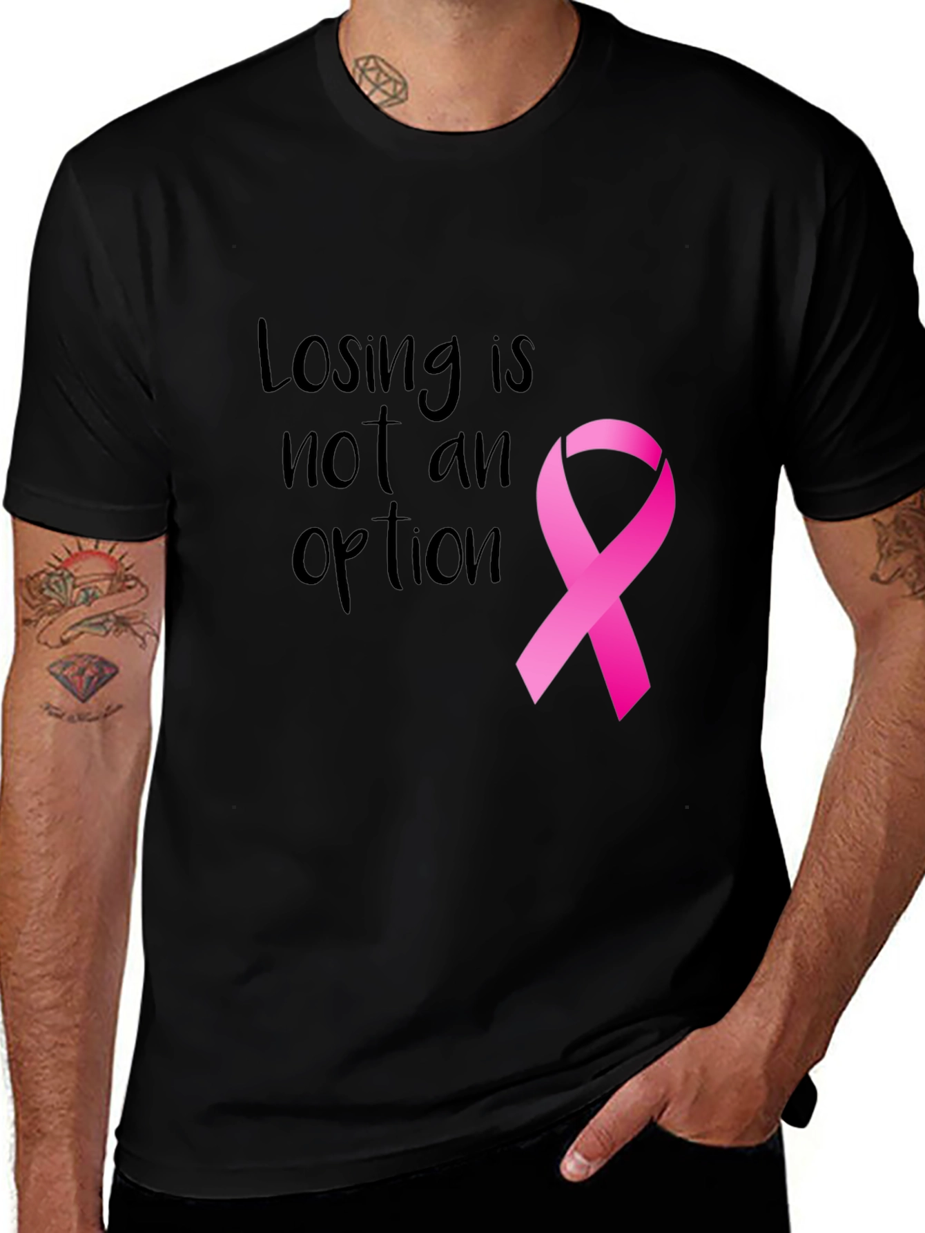 Variant 14 of Losing Is Not an Option Breast Cancer Awareness T-Shirt