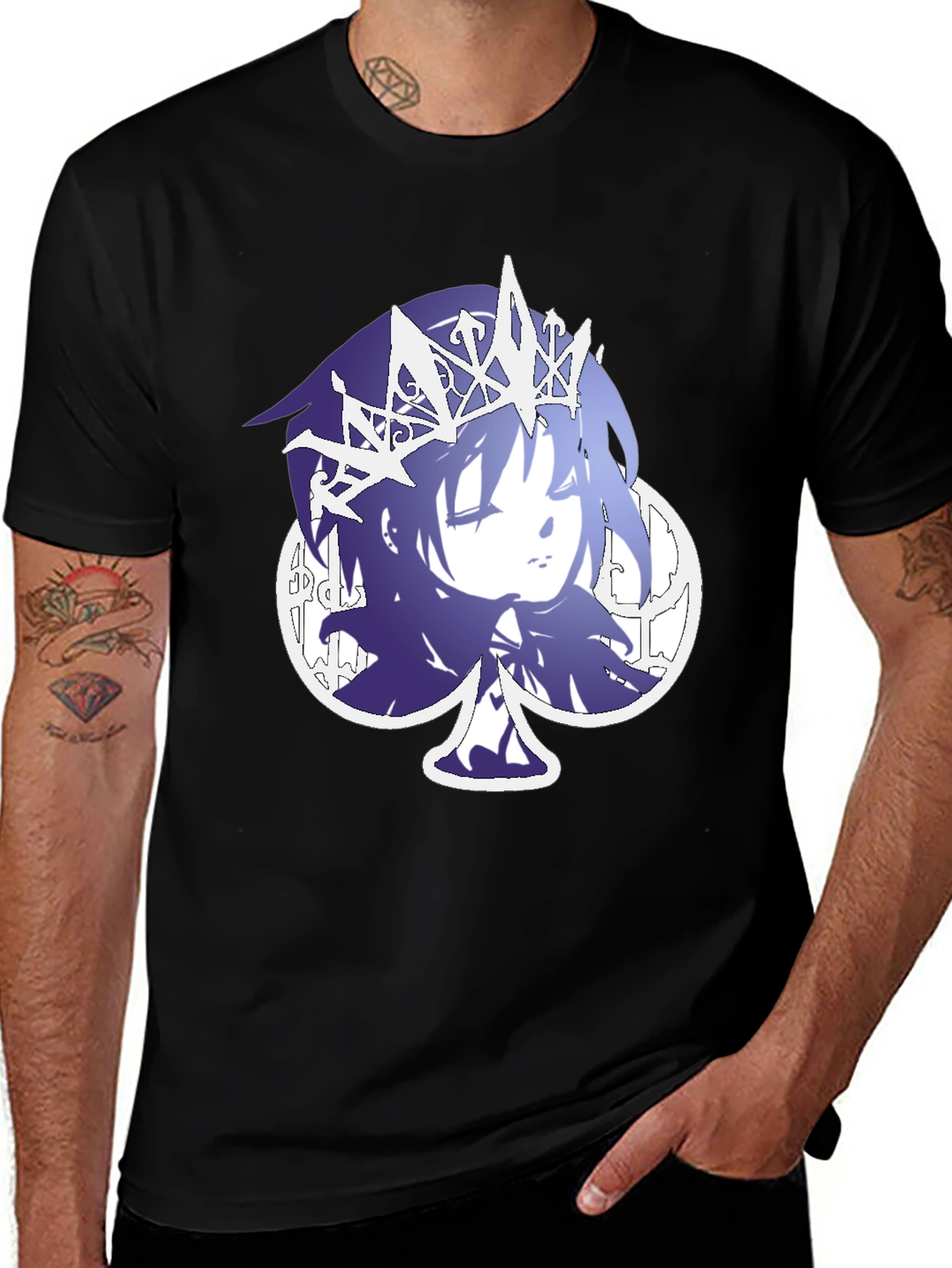 Variant 18 of Kingdom Hearts Inspired Graphic Tee - Spade Design