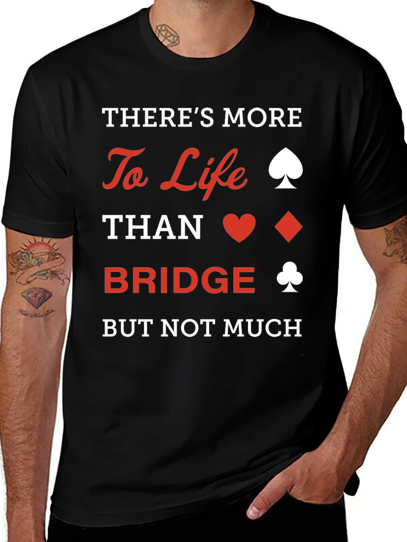 Variant 28 of Funny Bridge Player T-Shirt - More to Life Card Game Tee