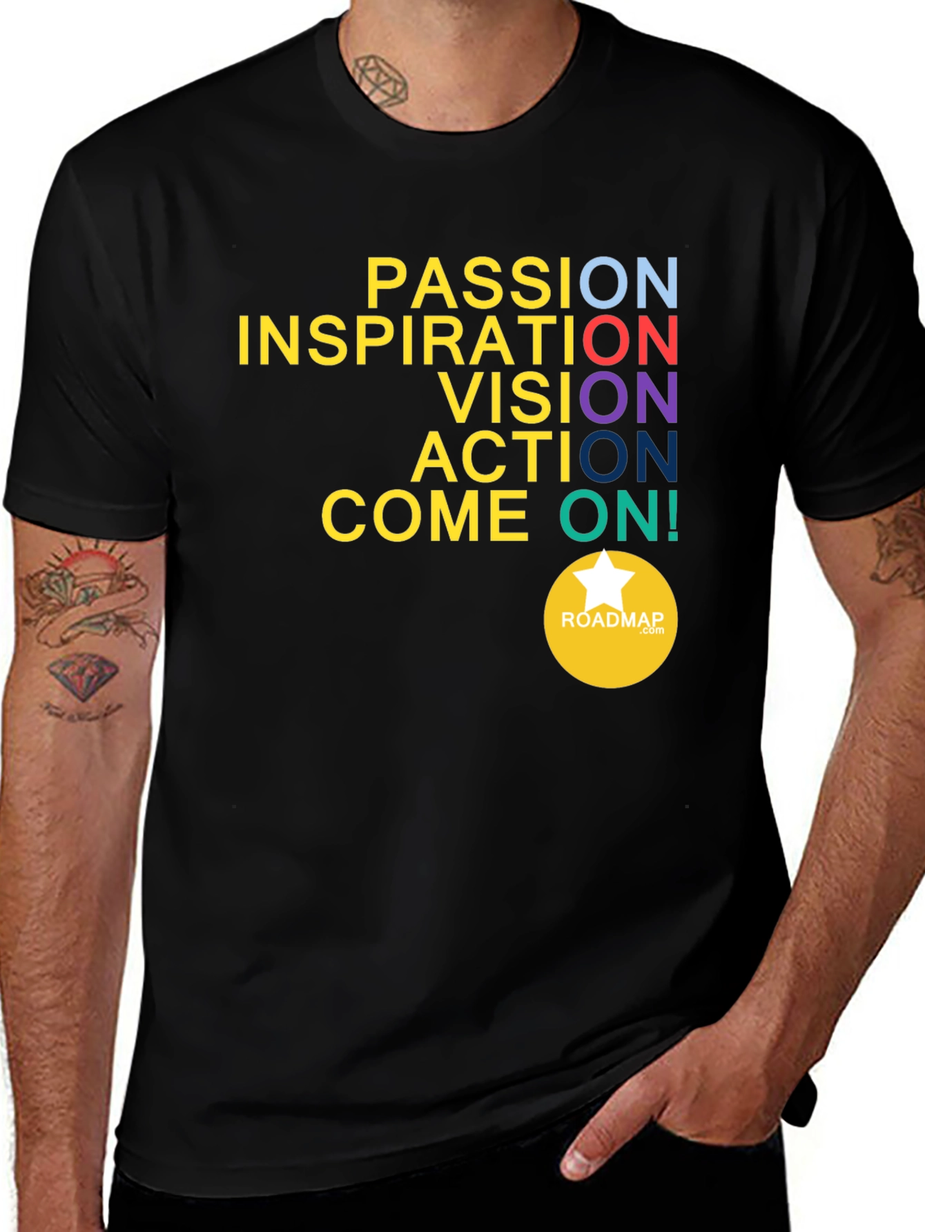 Variant 8 of Motivational Graphic T-Shirt: Passion, Inspiration, Vision