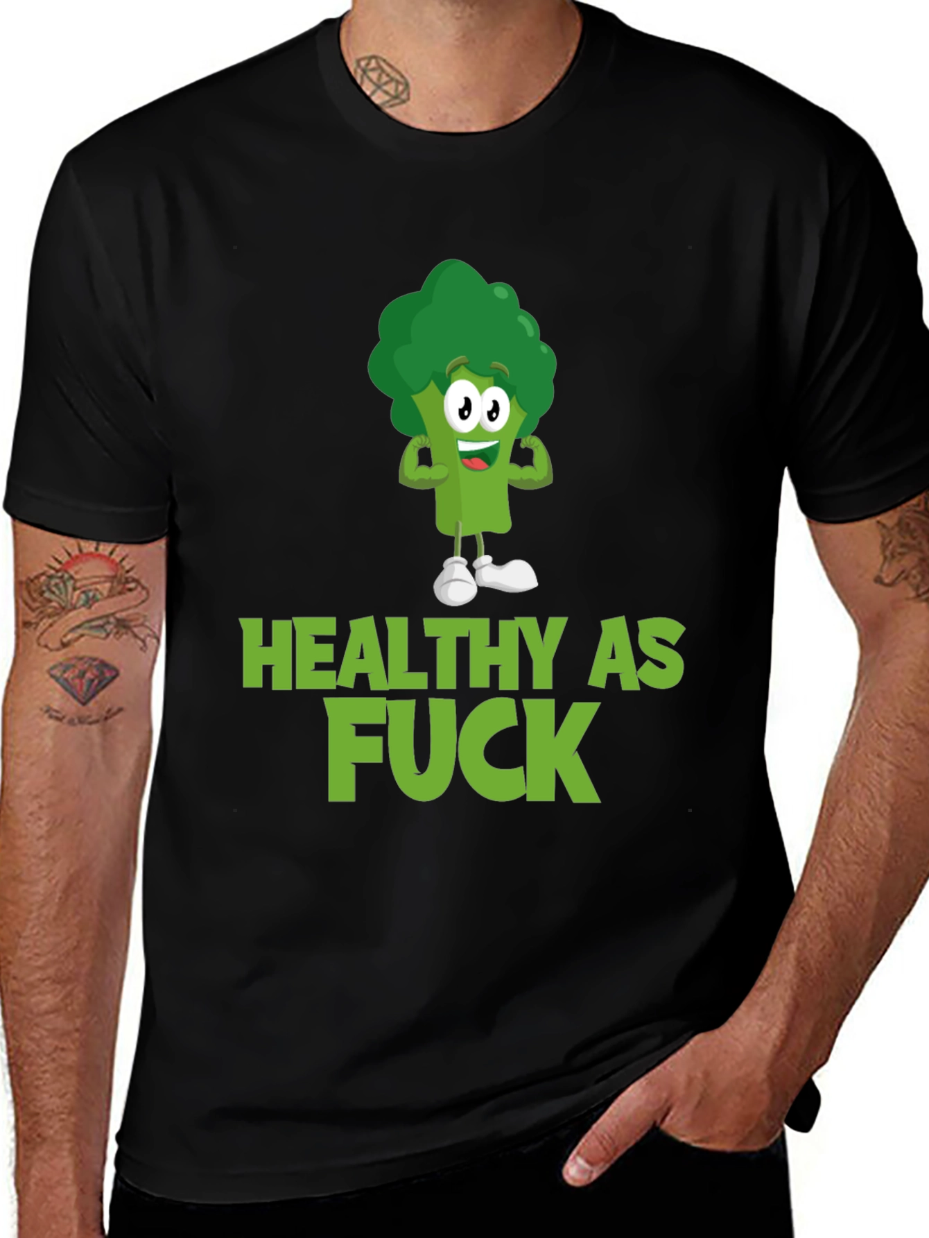 Variant 15 of Healthy As F*ck Broccoli T-Shirt