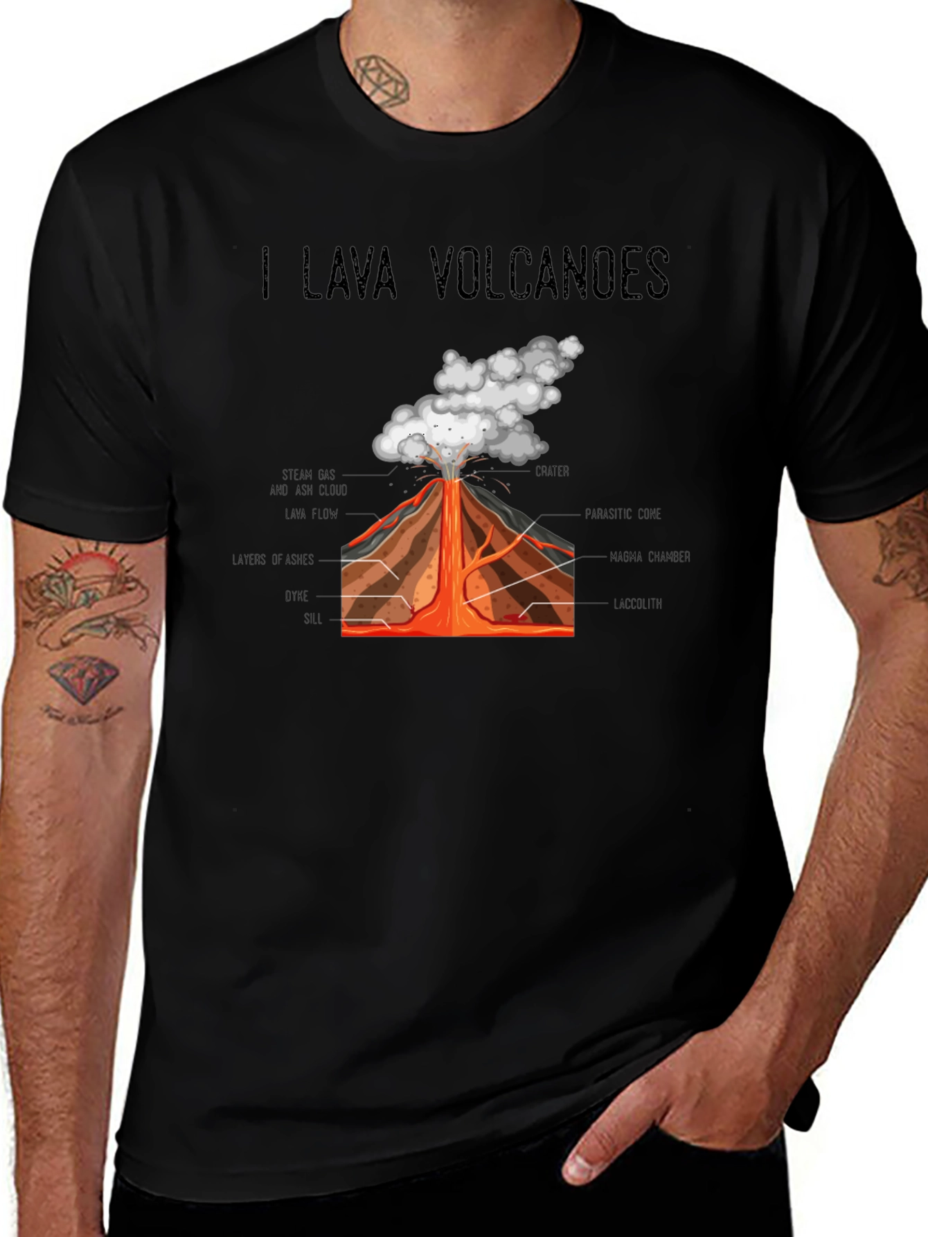 Variant 10 of I Lava Volcanoes Graphic Tee - Unique Science Shirt