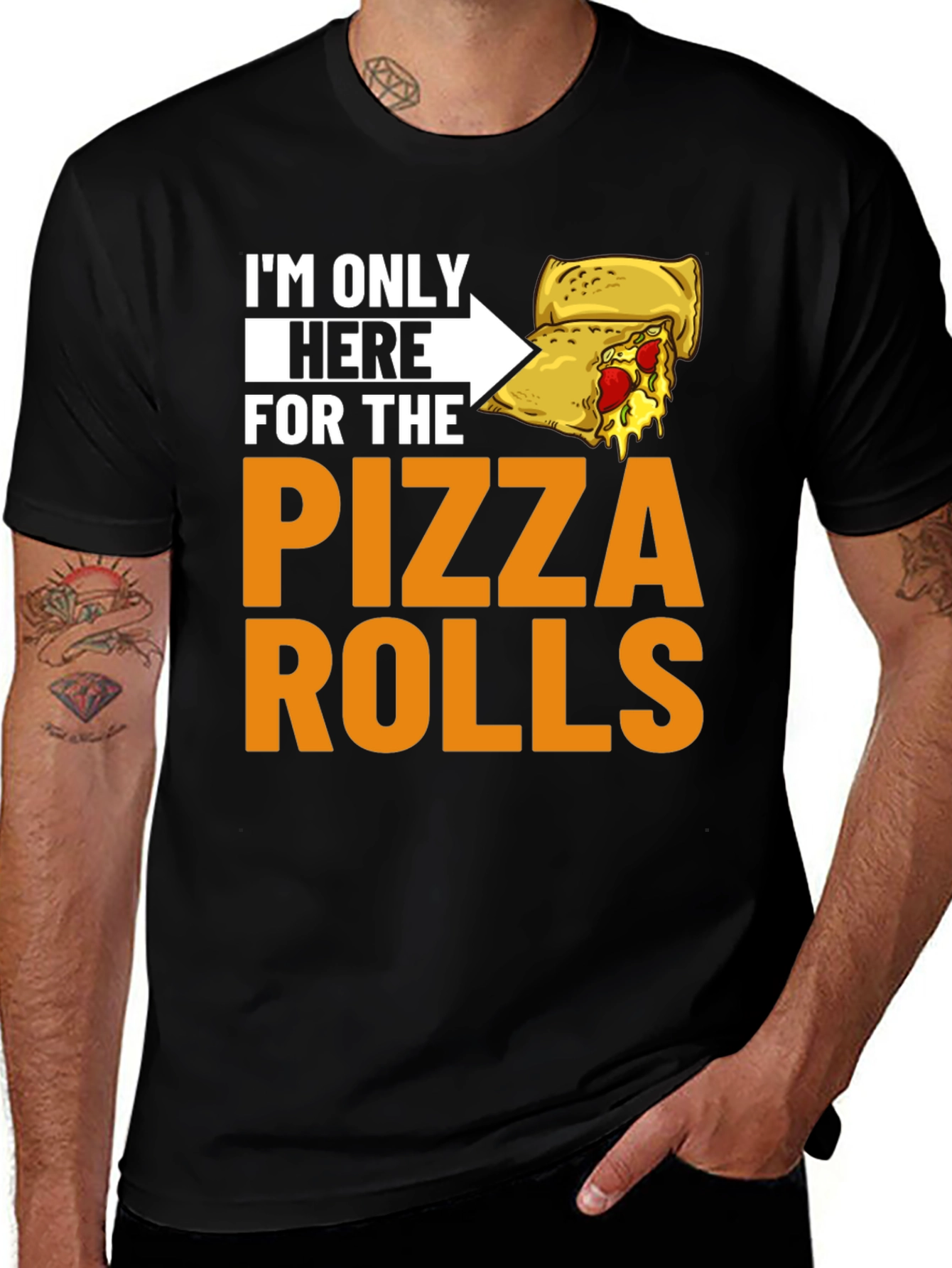 Variant 4 of Pizza Rolls Graphic T-Shirt - Foodie Tee