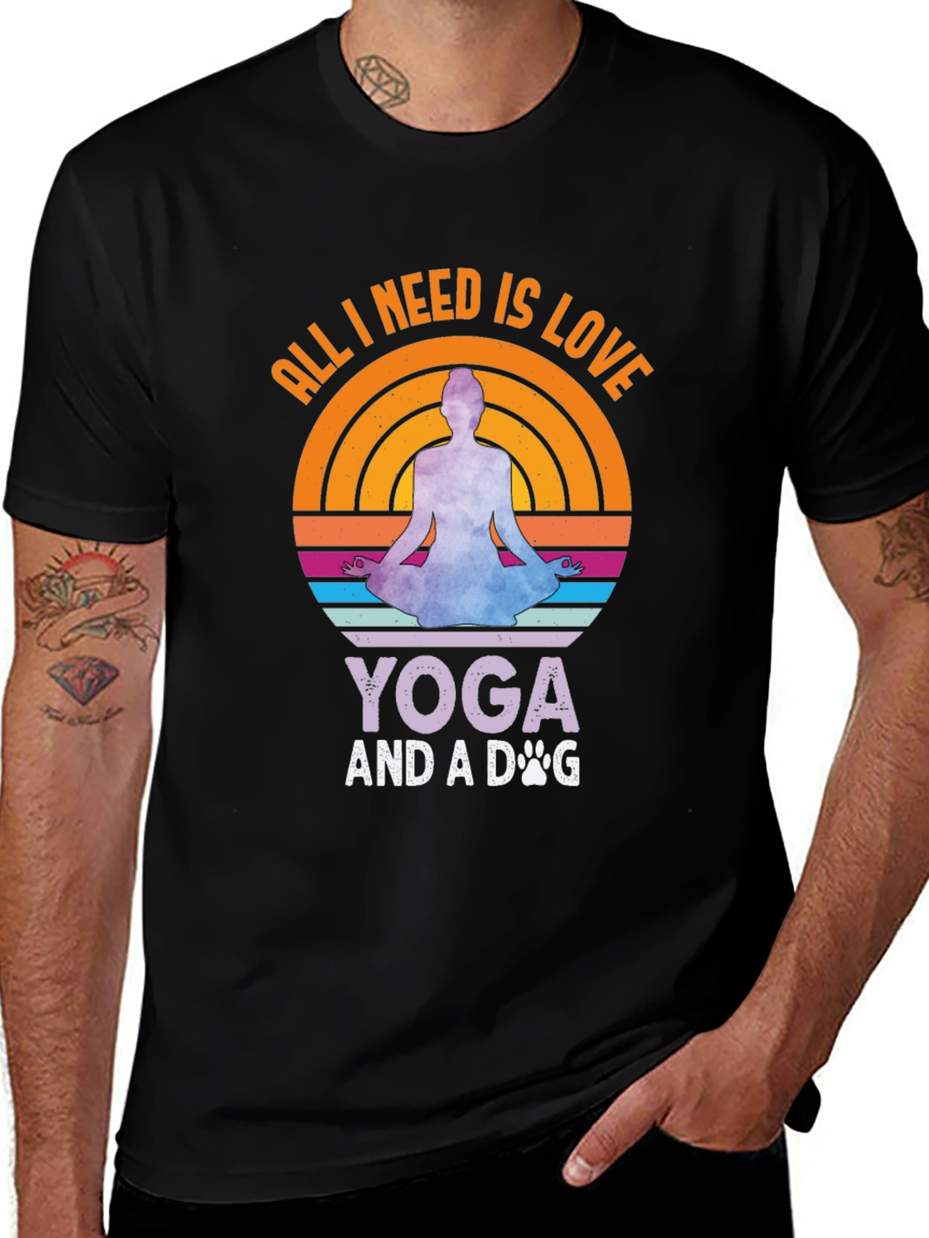 Variant 14 of Yoga & Dog Lover Tee - All I Need Is Love