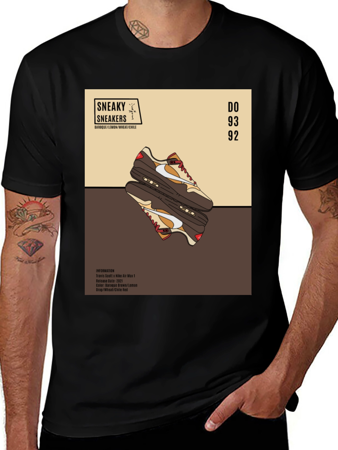 Sneaky Sneakers Graphic Tee - Travis Scott Nike Air Max 1 Inspired