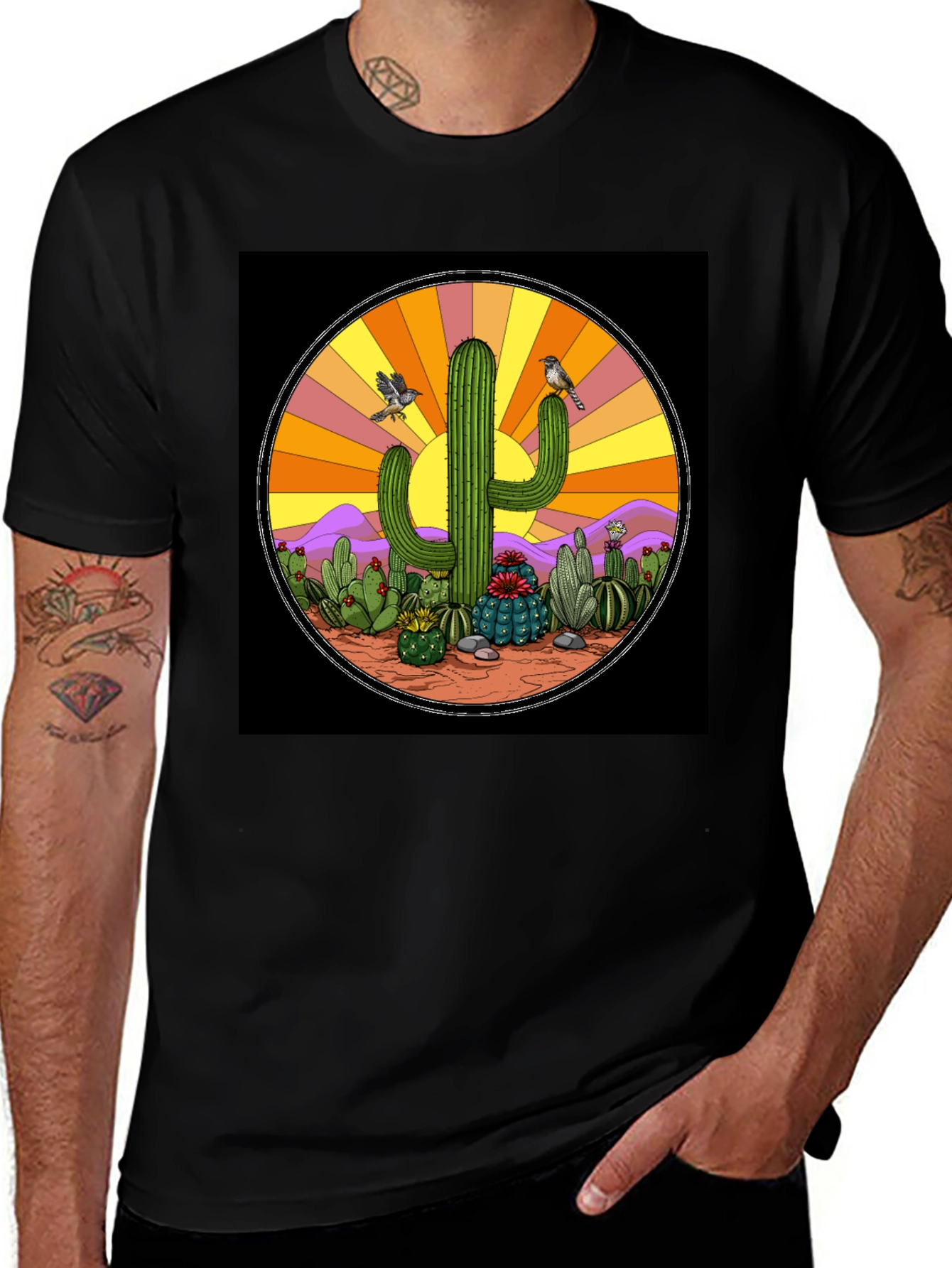 Variant 3 of Cactus Desert Graphic T-Shirt