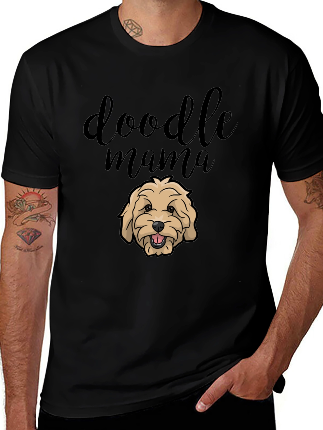 Variant 21 of Doodle Mama Black T-Shirt - Dog Lover Apparel