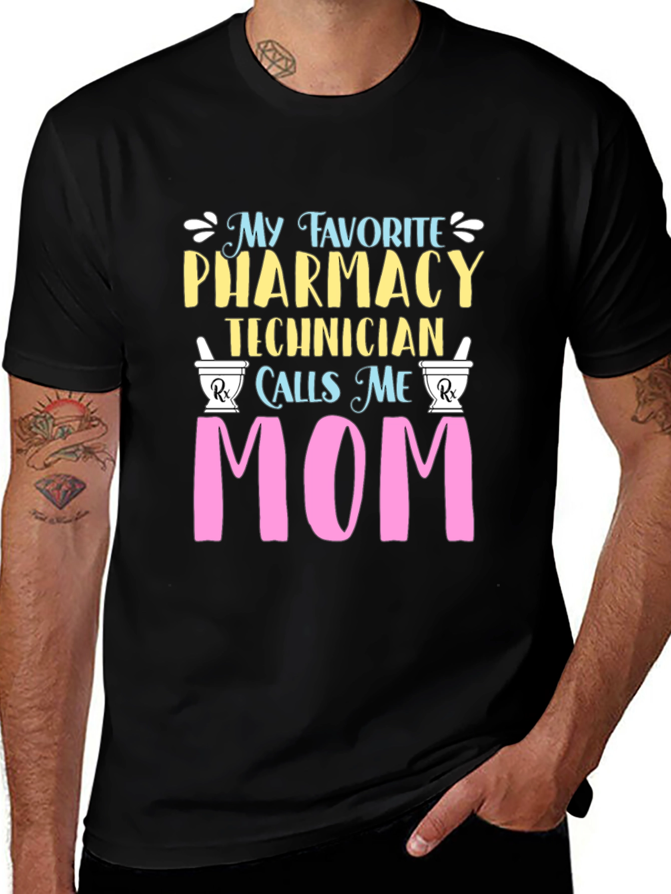 Variant 13 of Pharmacy Technician Mom Graphic T-Shirt