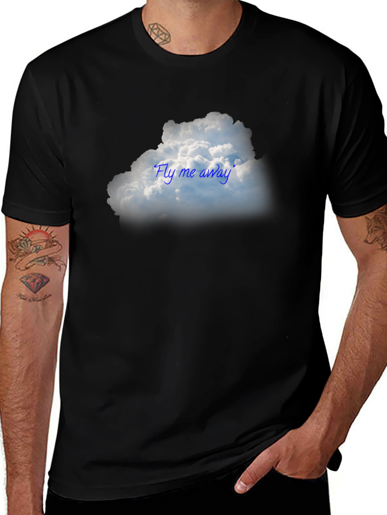 Variant 26 of Fly Me Away Cloud T-Shirt - Unique Design