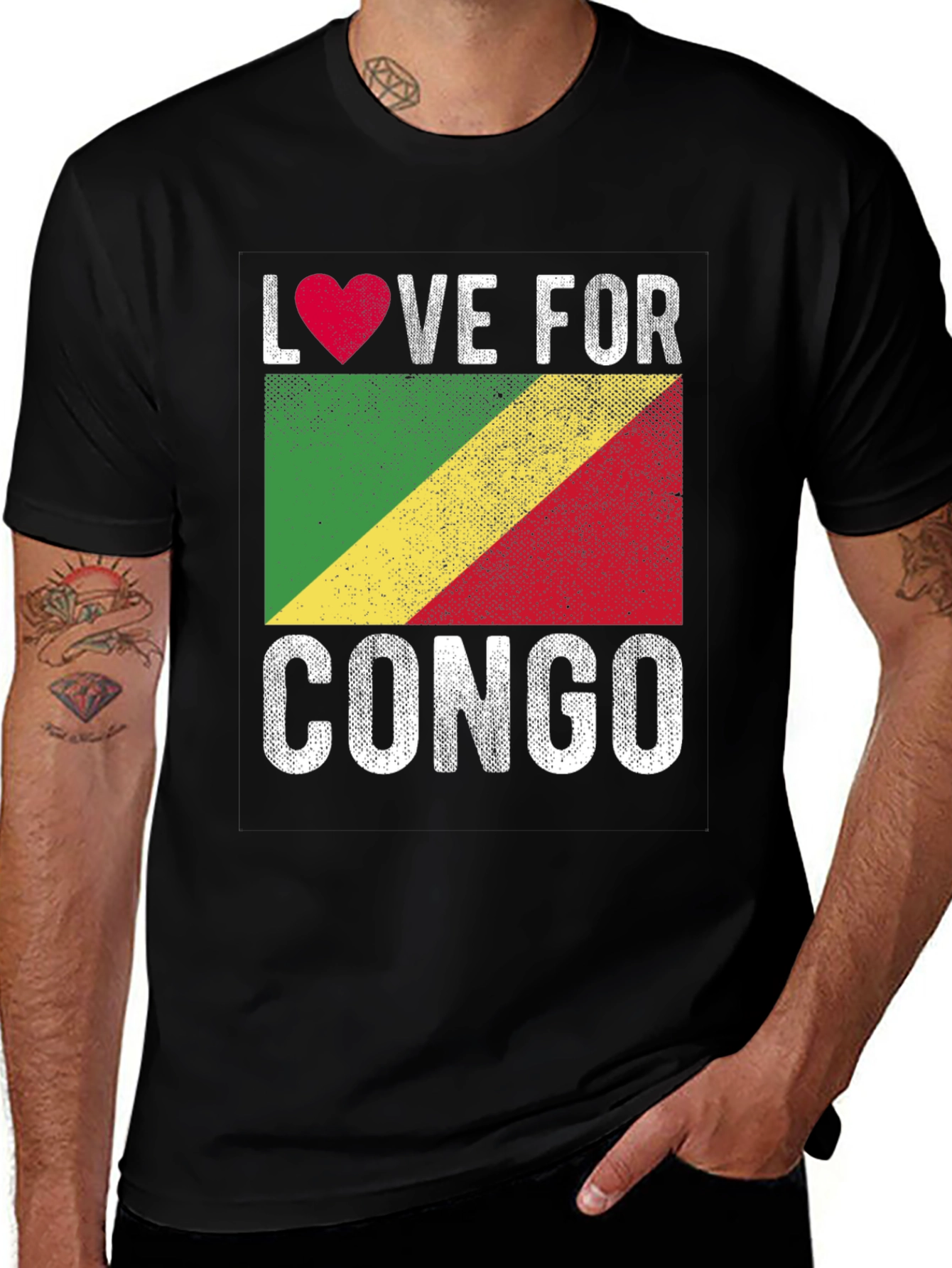 Love For Congo Flag T-Shirt - Unisex