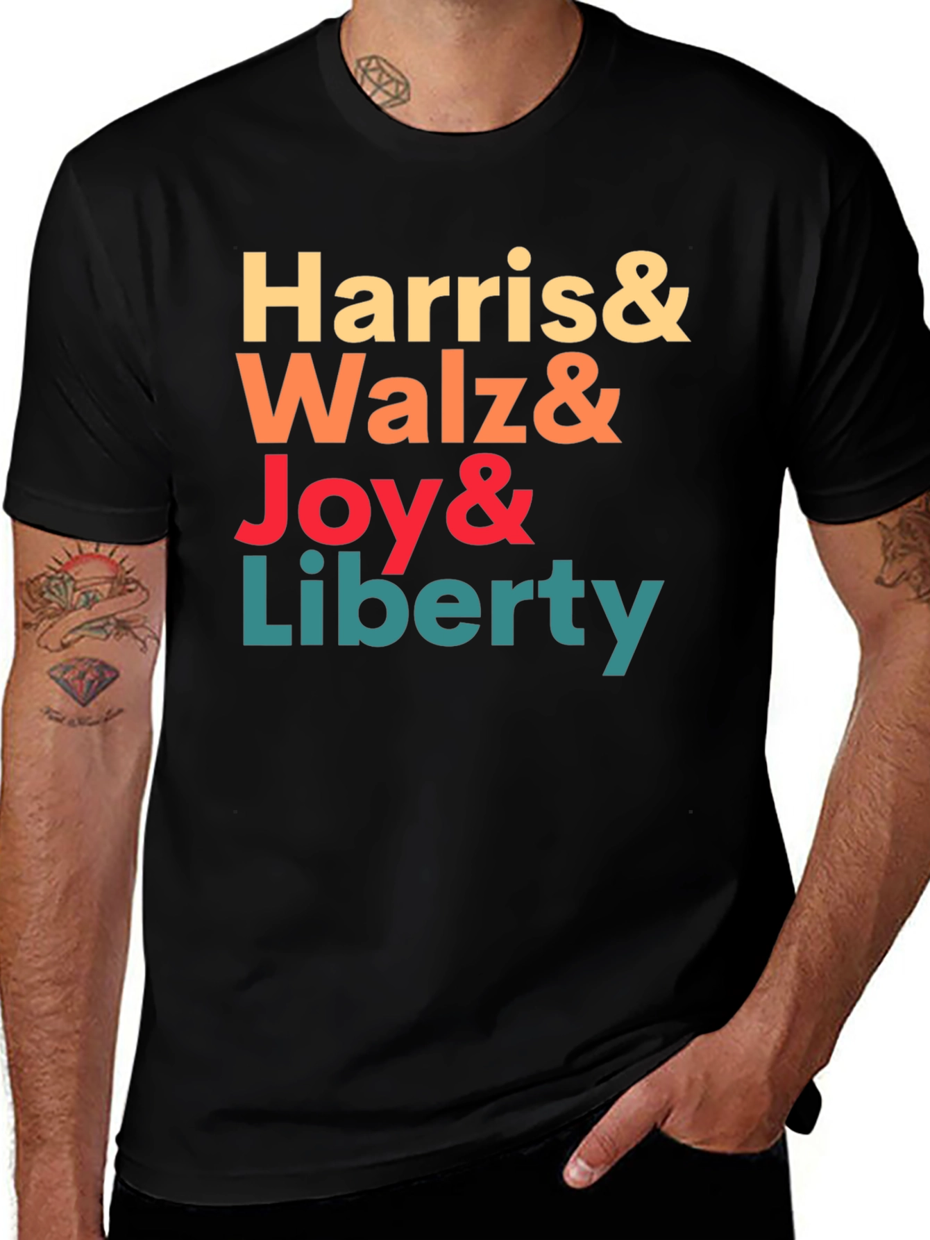 Variant 9 of Harris Walz Joy Liberty T-Shirt