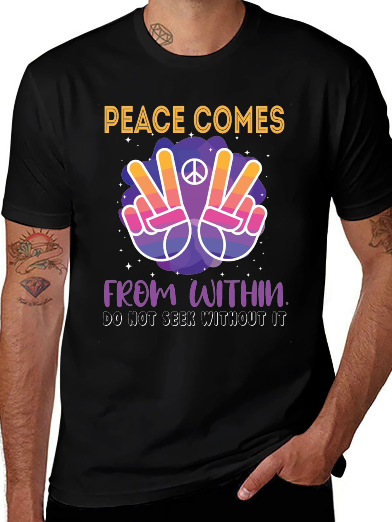 Variant 6 of Peace Comes From Within Graphic T-Shirt