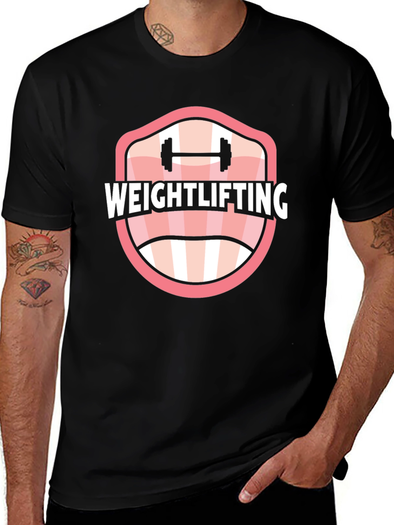 Variant 10 of Weightlifting Graphic Tee - Black