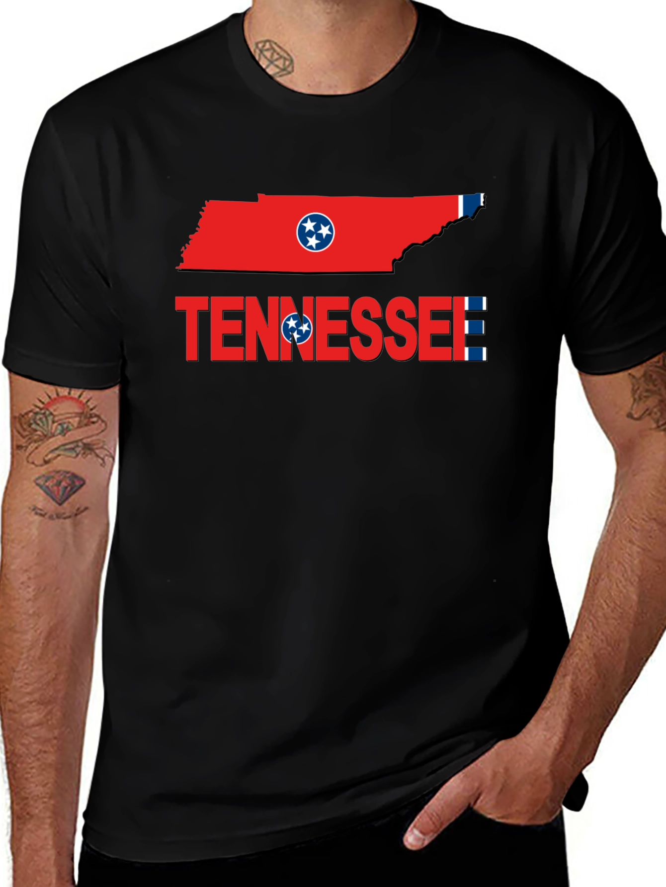 Variant 4 of Tennessee State Flag Graphic T-Shirt