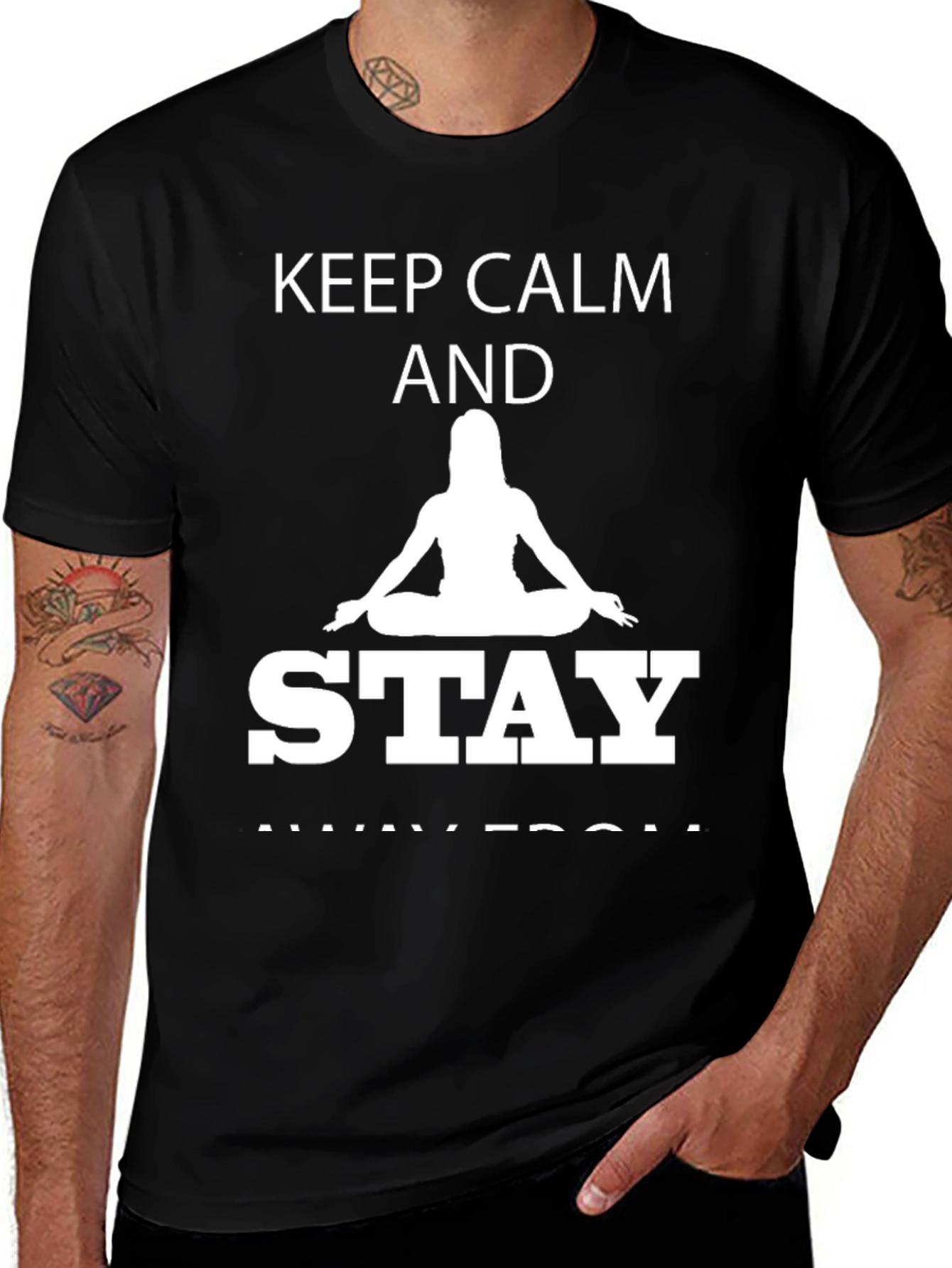 Variant 12 of Keep Calm Stay Away From Yoga T-Shirt