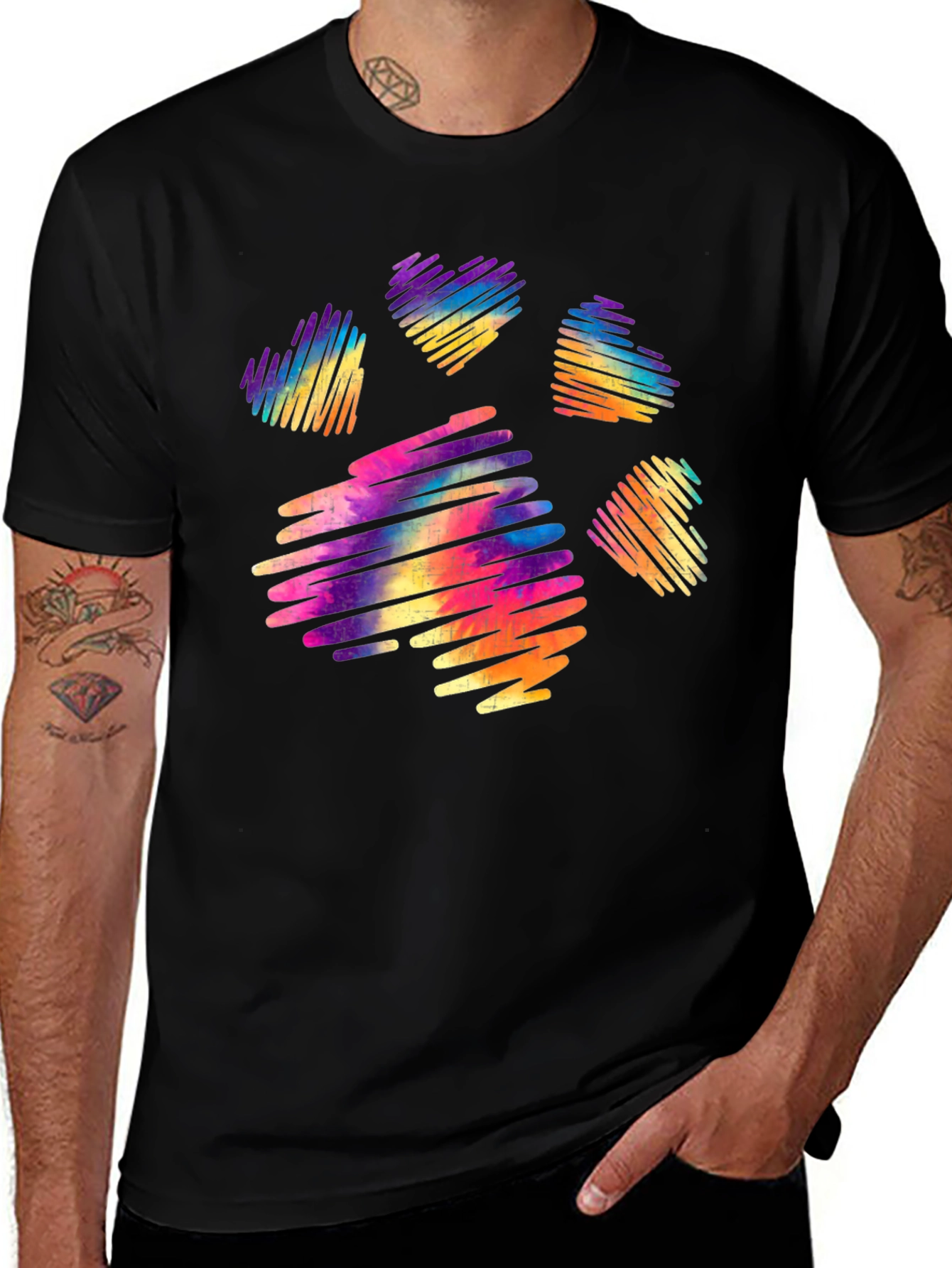 Variant 6 of Rainbow Paw Print Heart T-Shirt