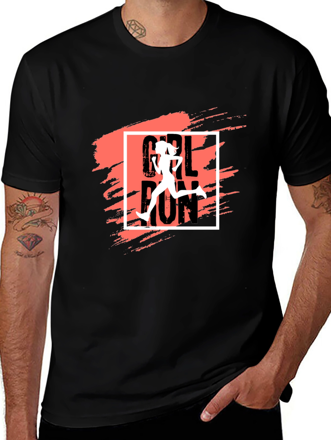 Variant 11 of Girl Run Graphic Tee - Stylish Running Shirt