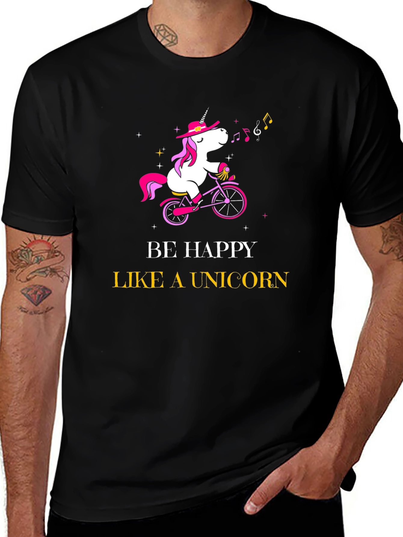 Variant 21 of Be Happy Like a Unicorn Graphic Tee