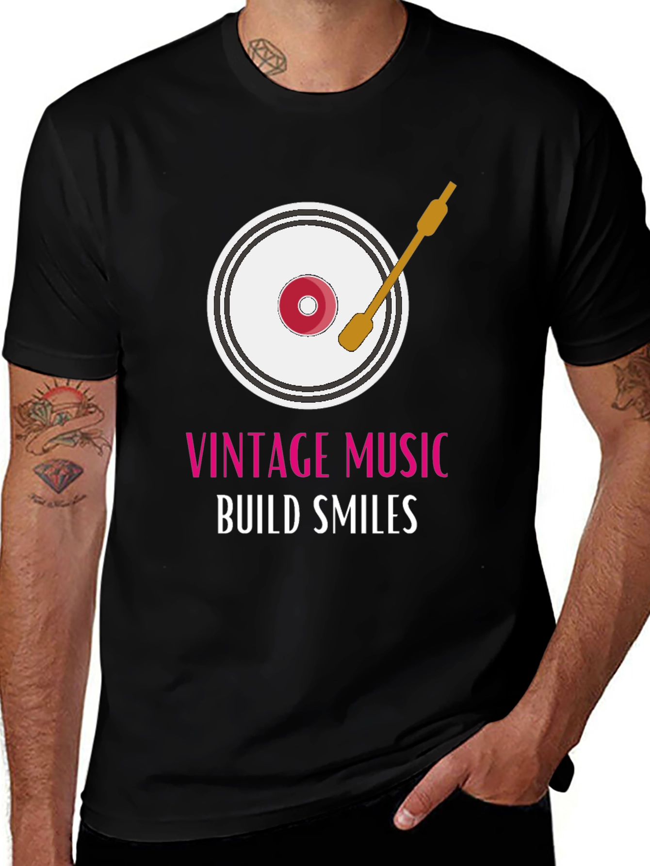 Variant 20 of Vintage Music Smiles Graphic T-Shirt