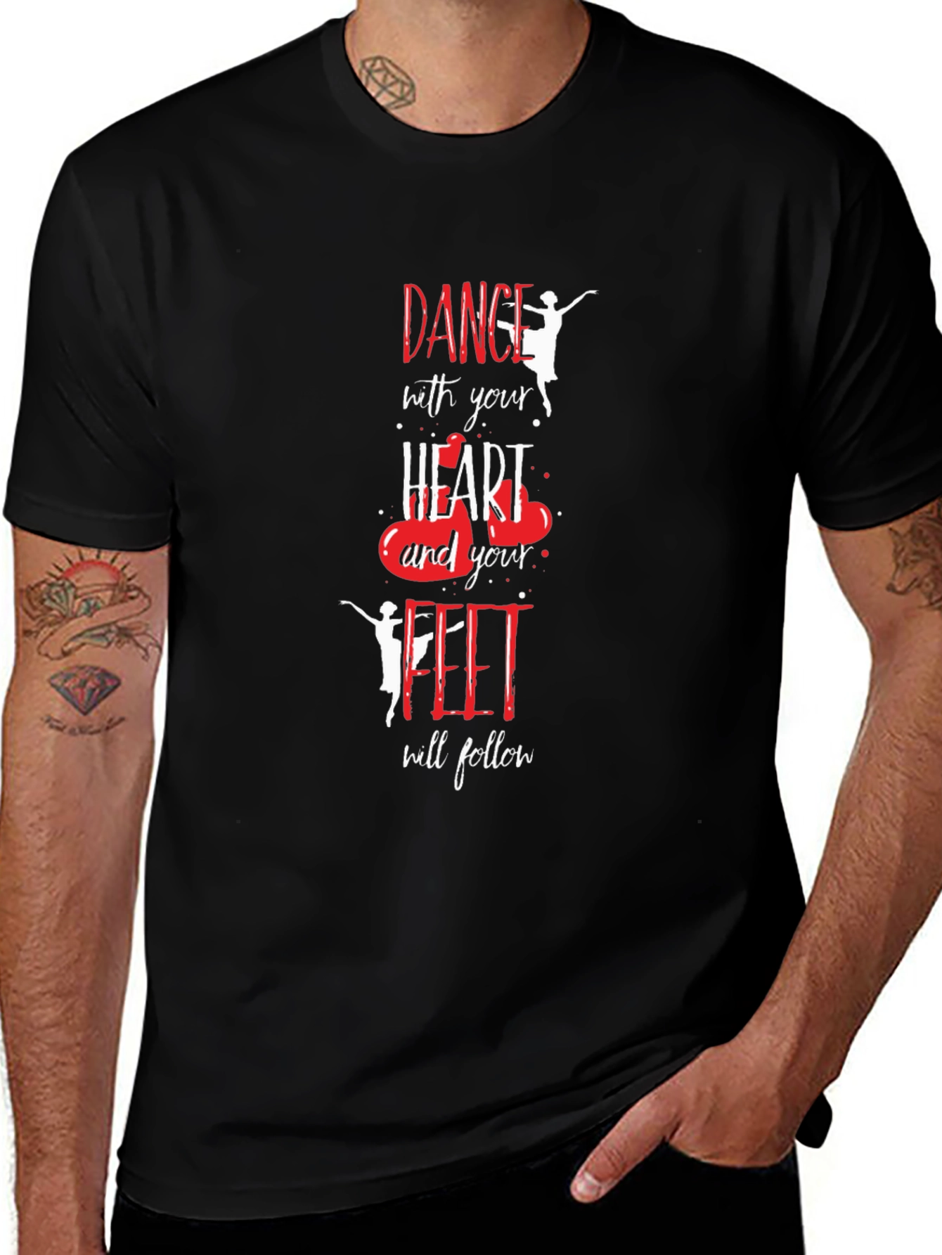 Variant 6 of Dance with Your Heart Black T-Shirt