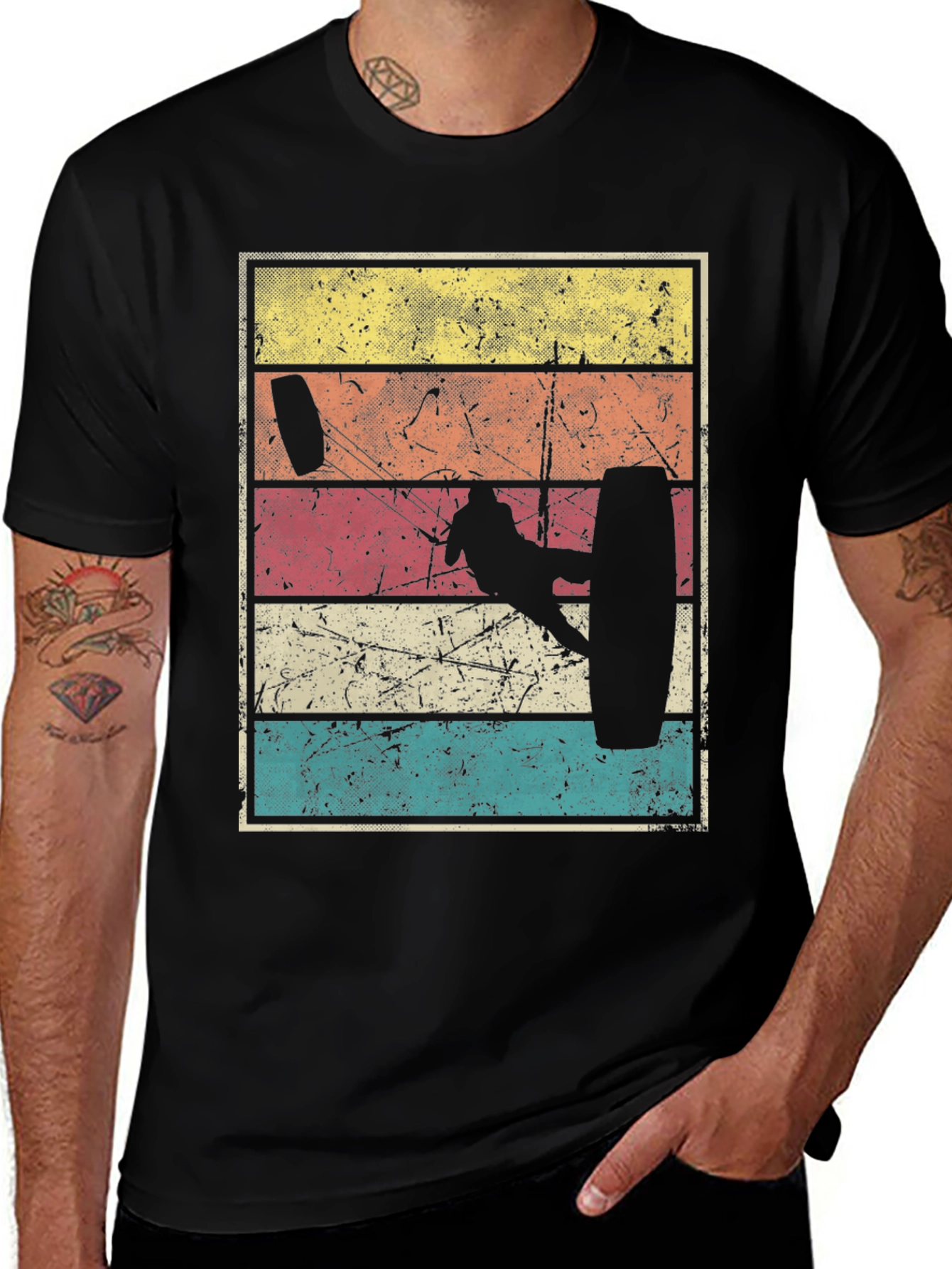 Variant 17 of Retro Kitesurfing Graphic Tee - Stylish Watersport Shirt