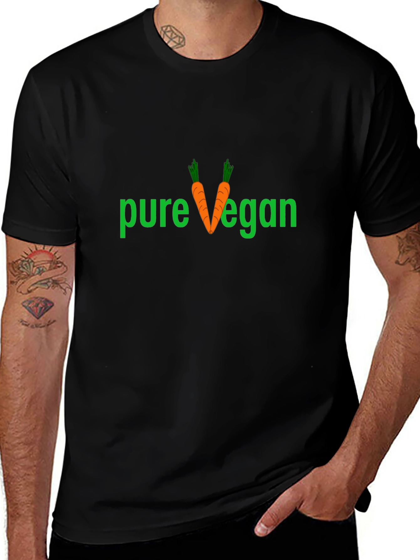 Pure Vegan Carrot Graphic T-Shirt
