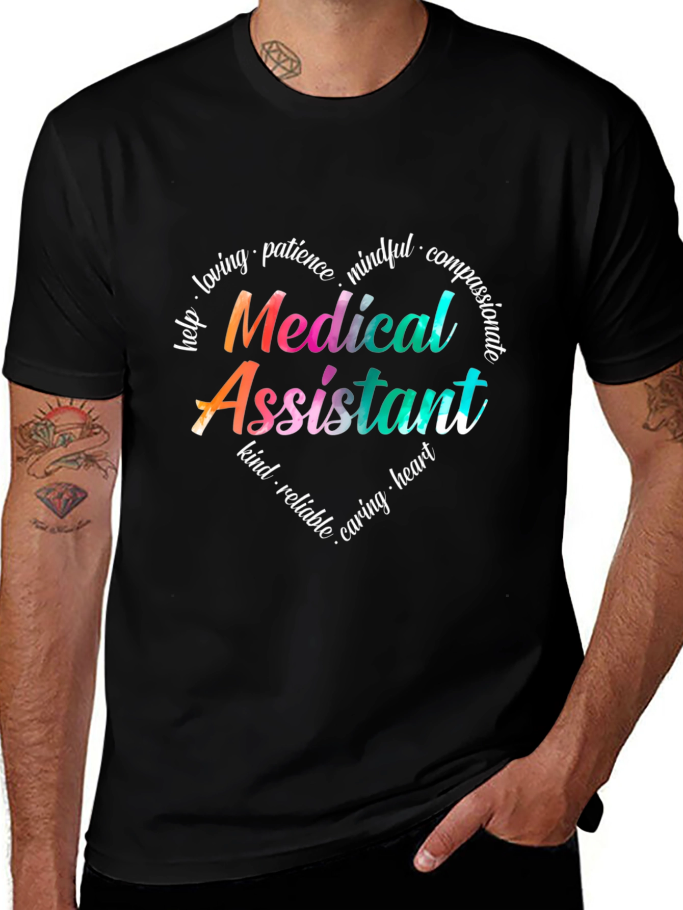 Variant 21 of Medical Assistant Heart T-Shirt