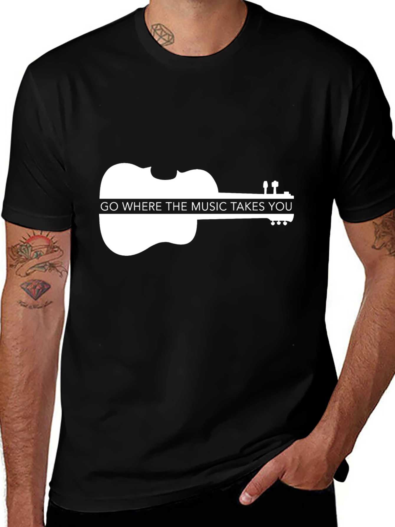Variant 2 of Music Takes You Violin Graphic Tee