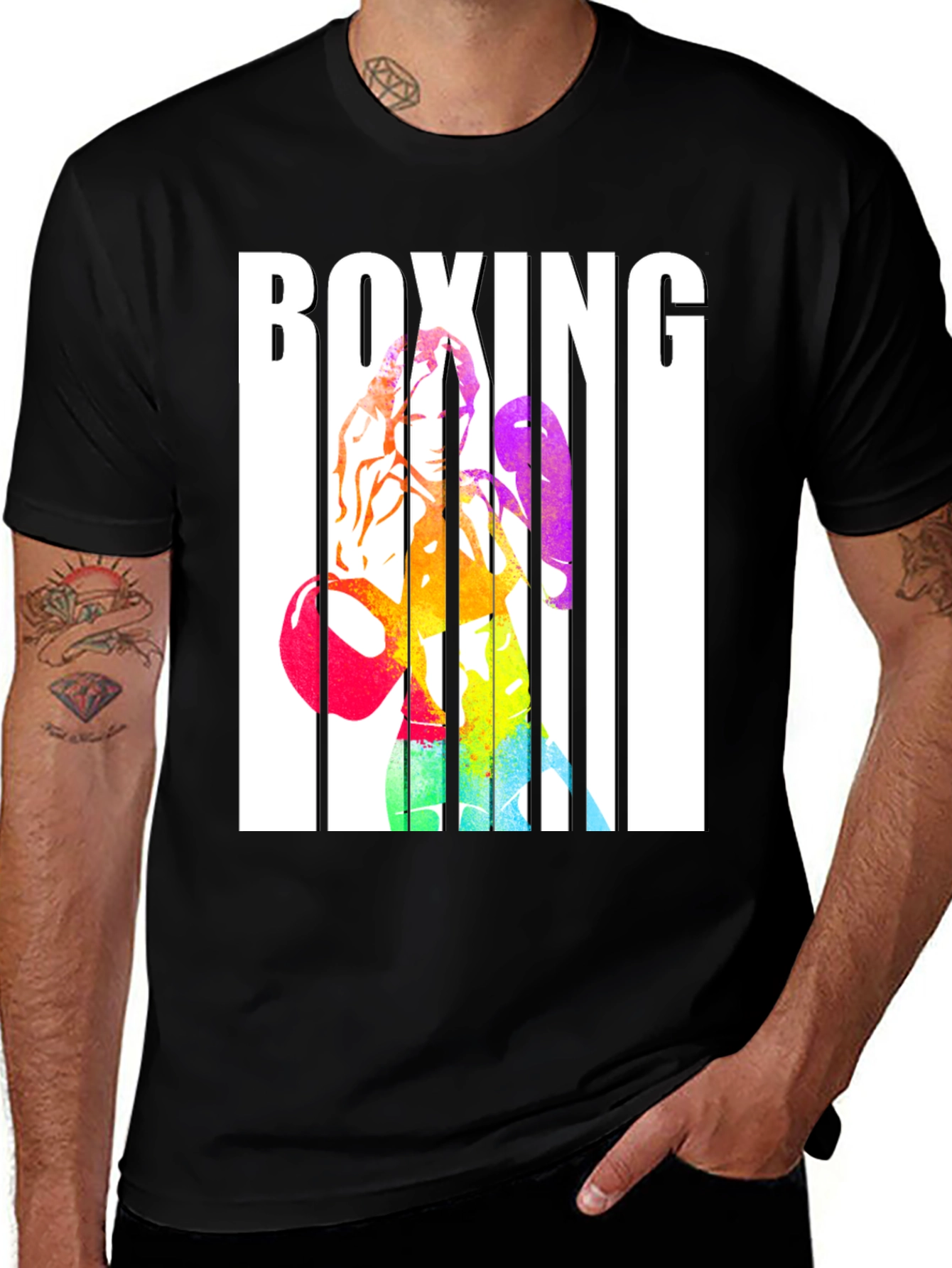 Variant 11 of Boxing Graphic Tee - Stylish Men's T-Shirt