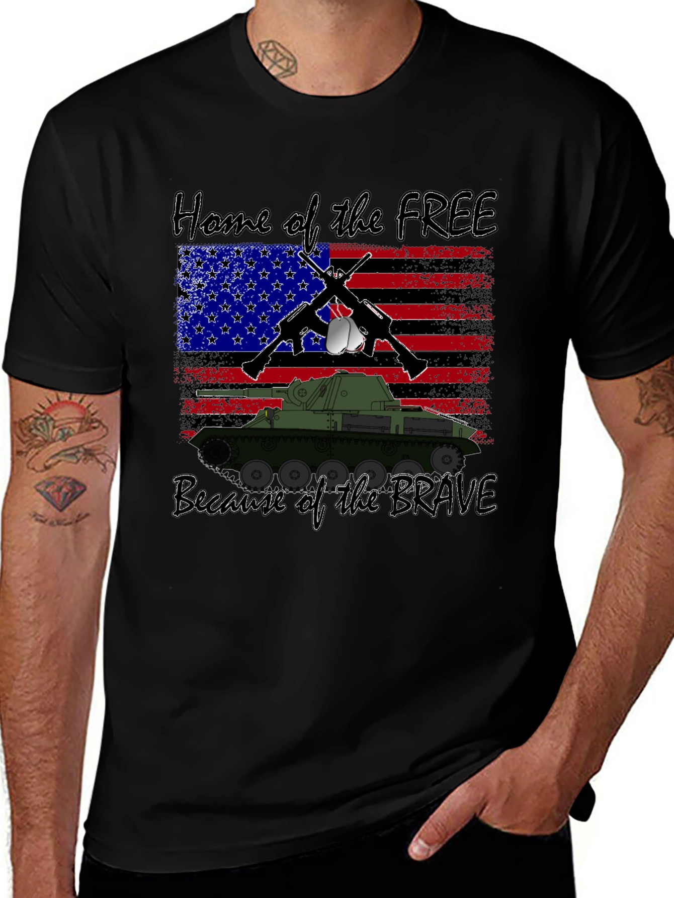 Variant 7 of Patriotic Home of the Free T-Shirt