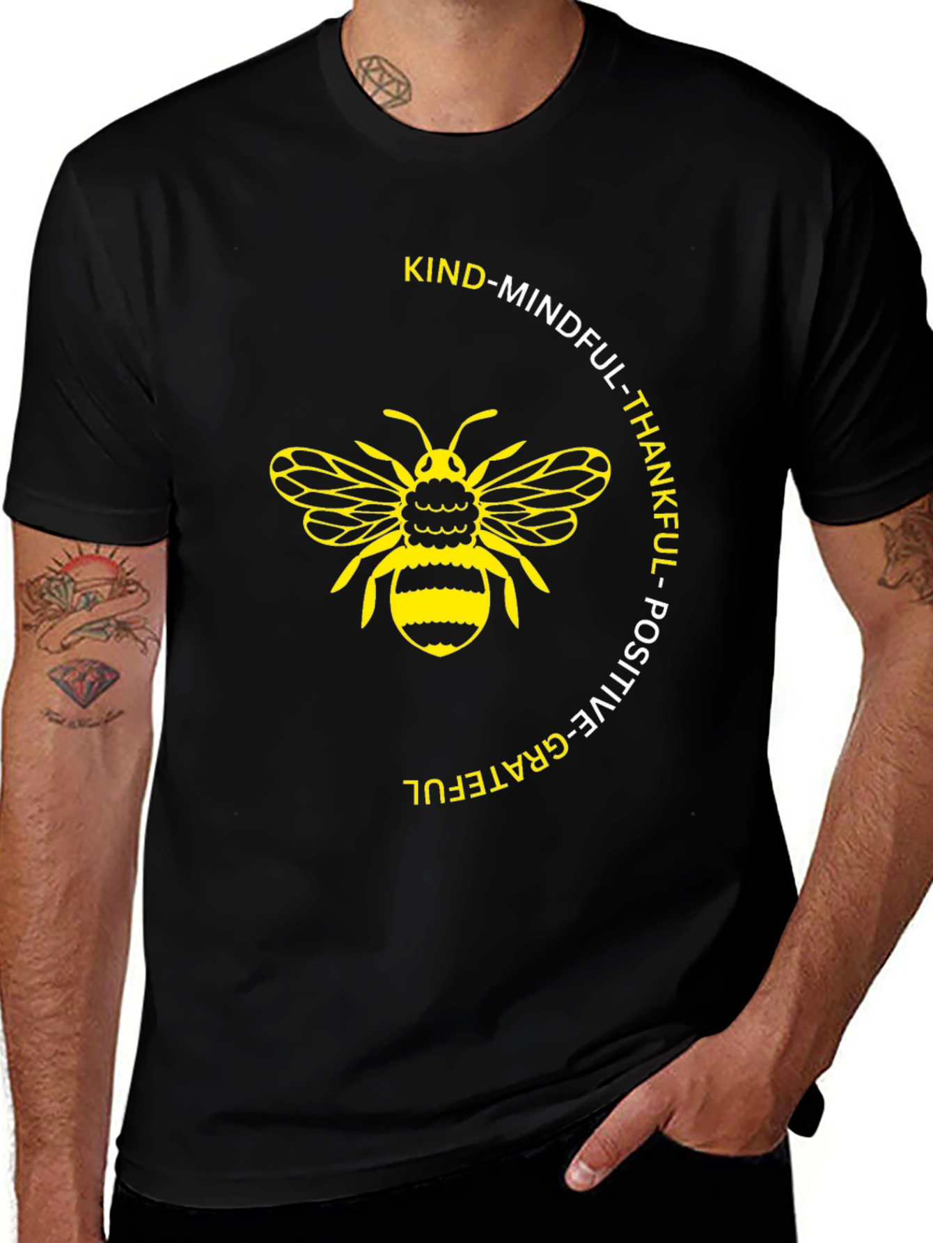 Kind Mindful Bee Graphic T-Shirt