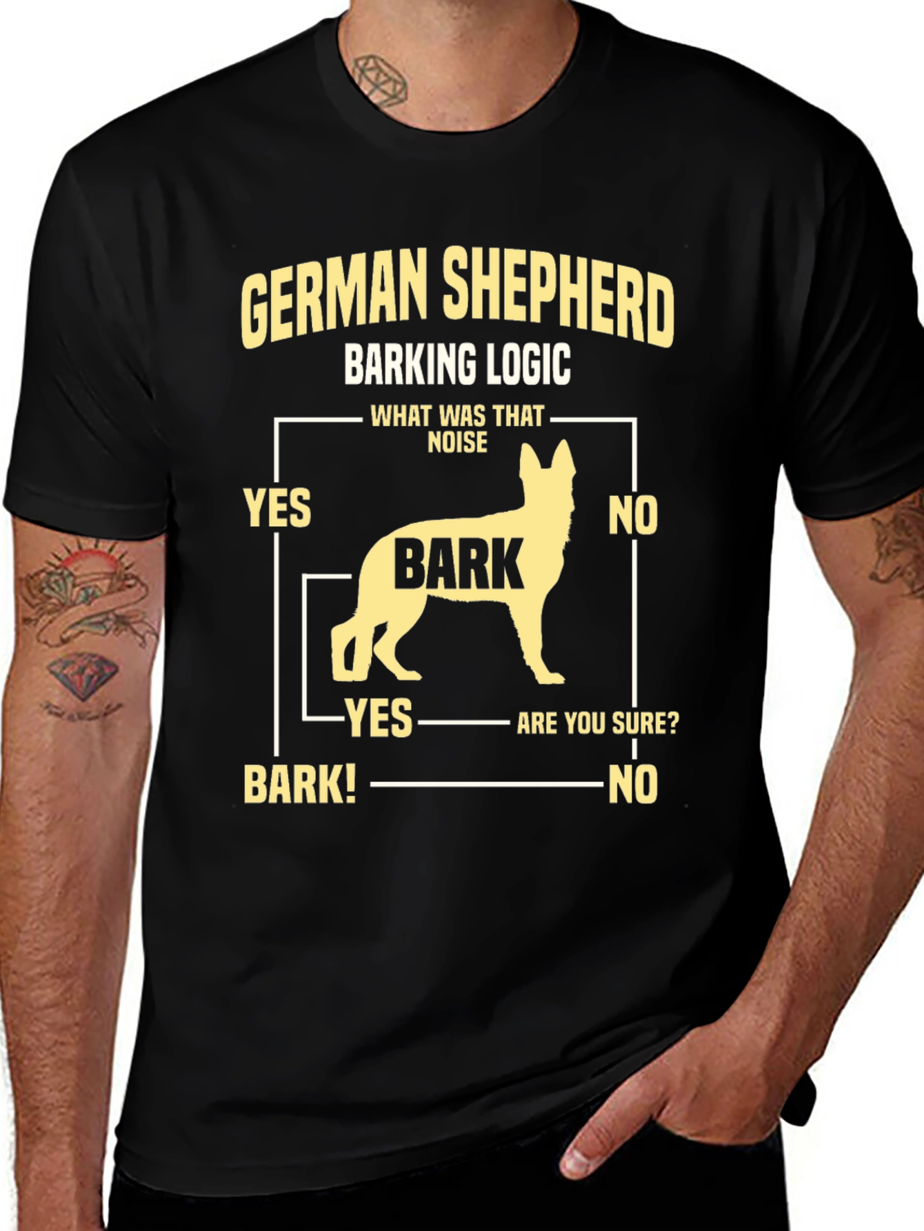 Variant 21 of German Shepherd Barking Logic T-Shirt
