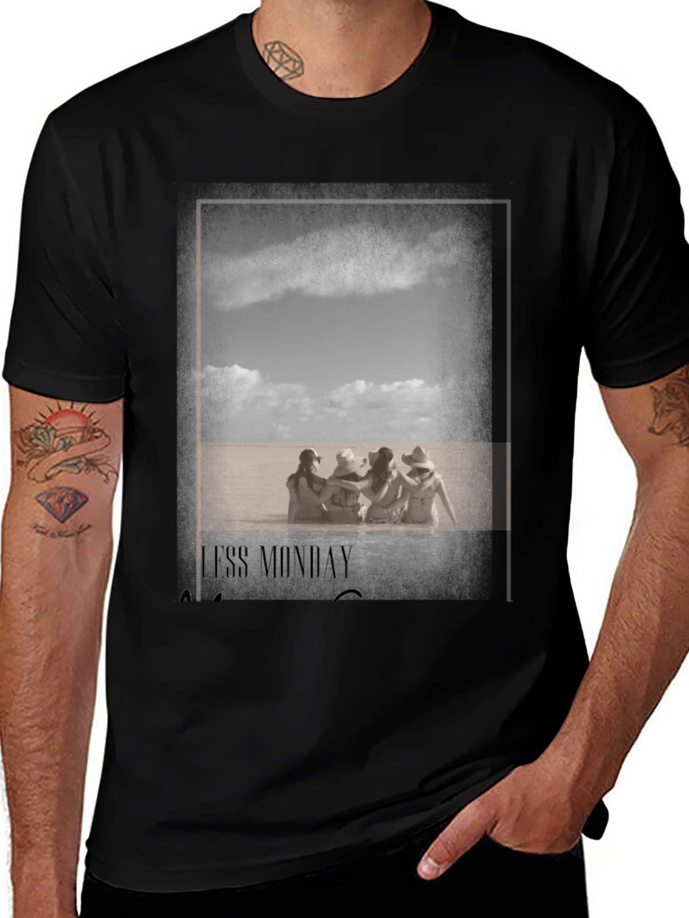 Variant 25 of Vintage "Less Monday" Graphic Tee