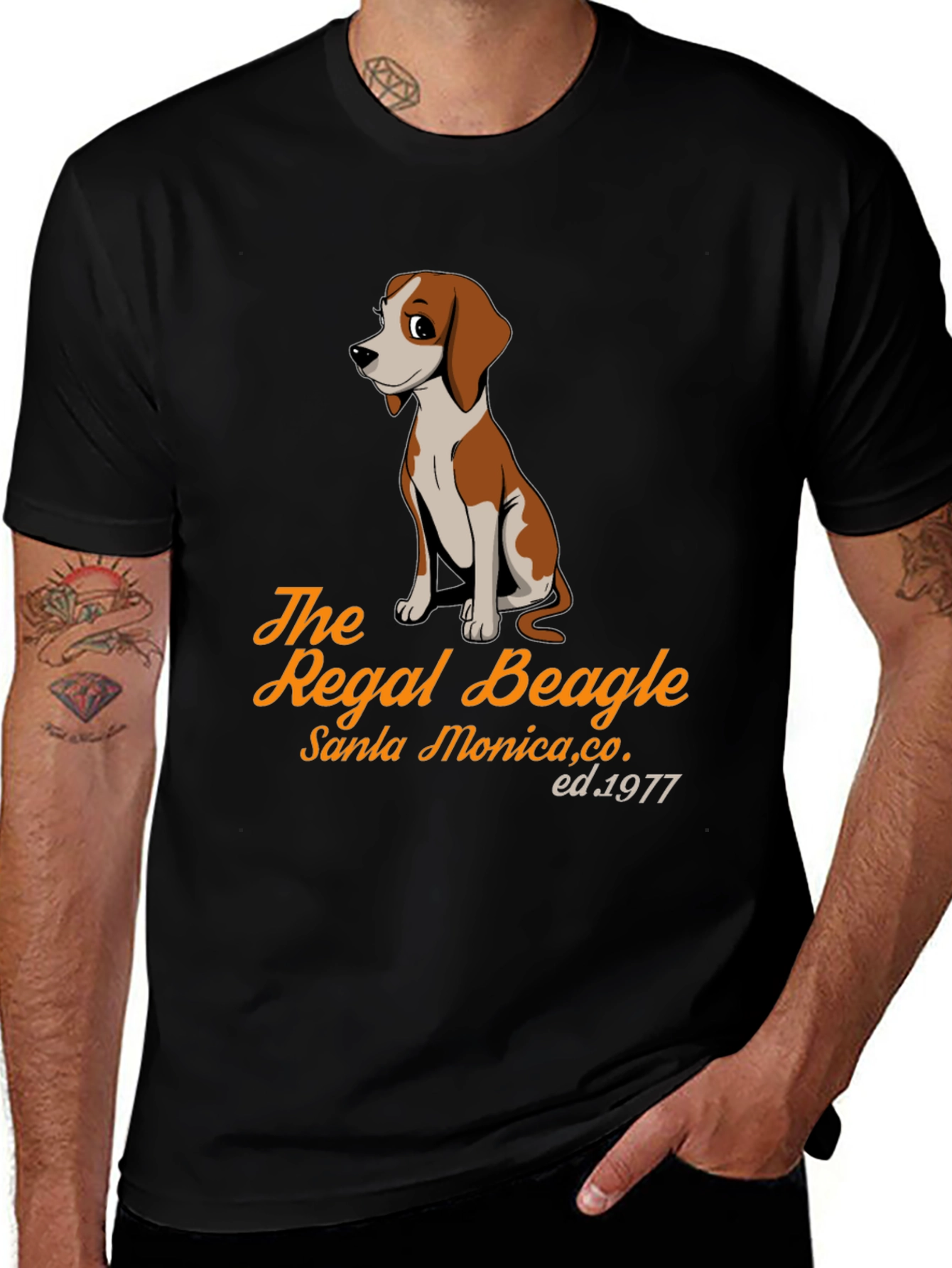 Variant 19 of Regal Beagle Graphic Tee - Santa Monica Est. 1977
