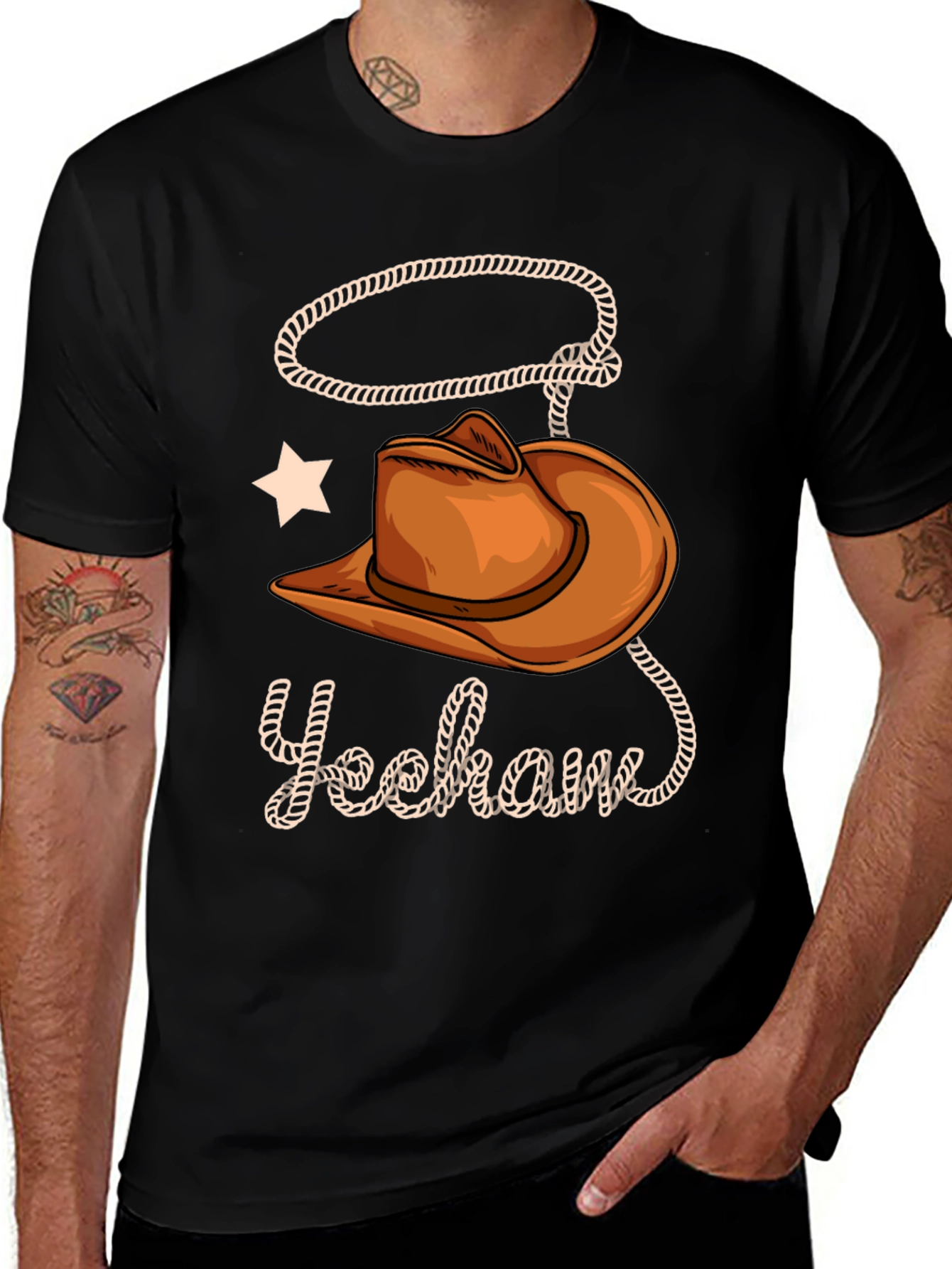 Variant 17 of Yeehaw Cowboy T-Shirt - Western Style