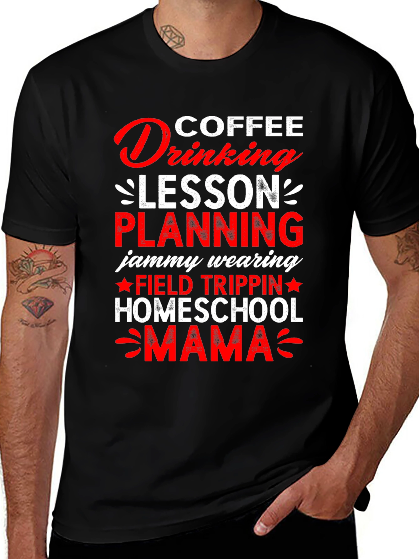 Coffee Drinking Homeschool Mama T-Shirt