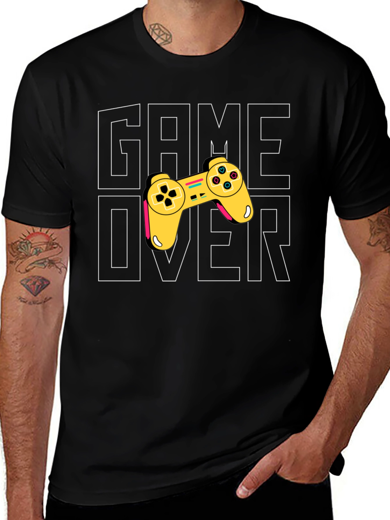 Variant 27 of Game Over Graphic Print Tee - Gamer Style