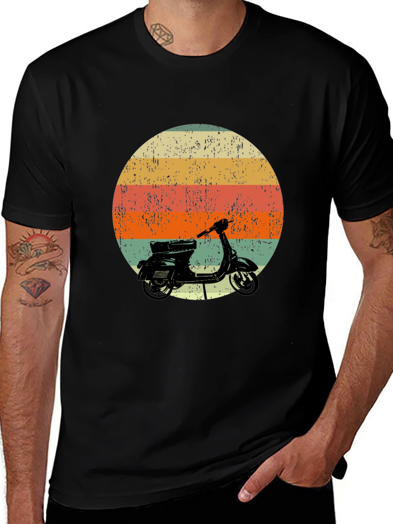 Variant 8 of Retro Scooter Graphic T-Shirt - Vintage Style