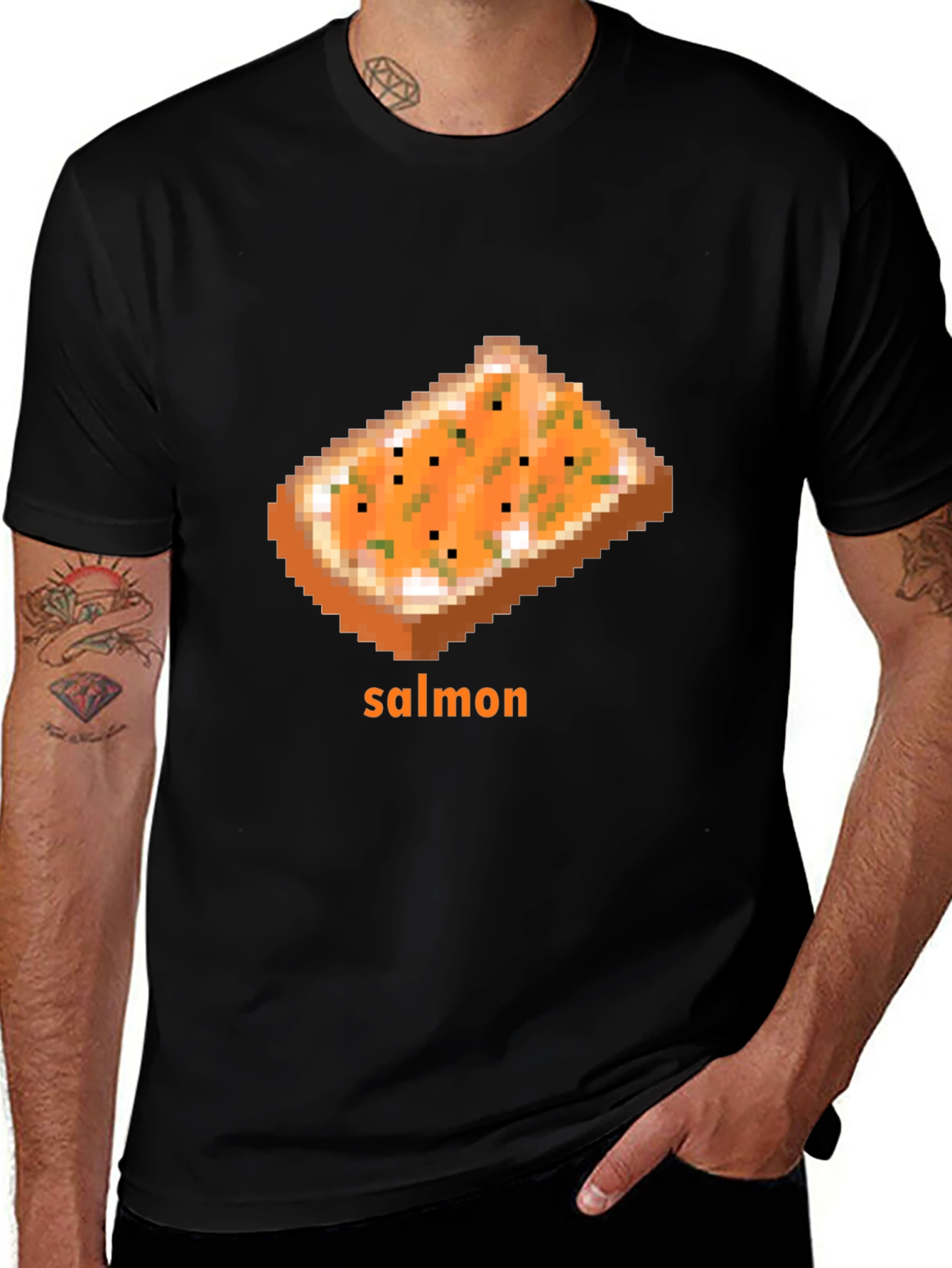 Variant 26 of Pixel Salmon Toast T-Shirt - Unique Graphic Tee