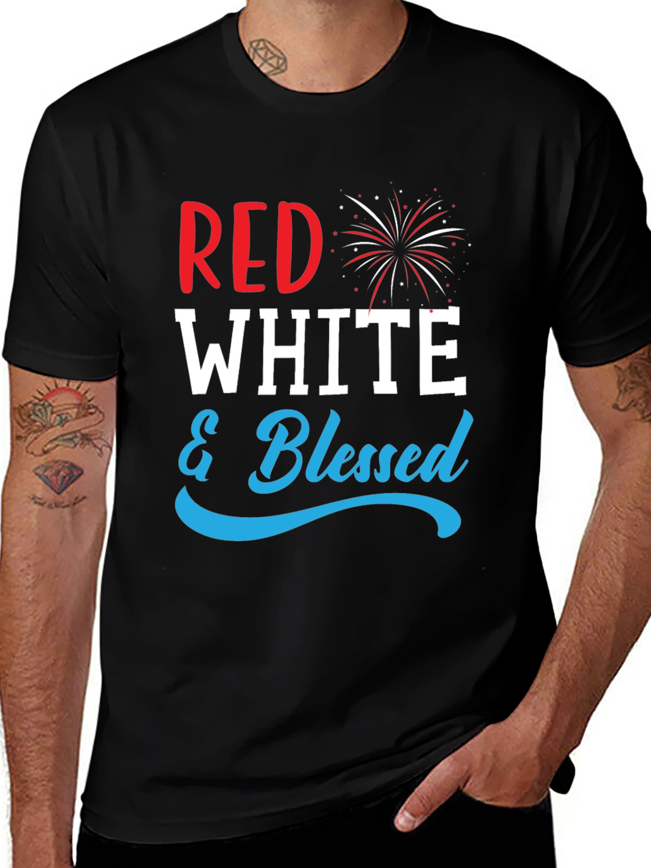 Variant 5 of Red White and Blessed Patriotic T-Shirt